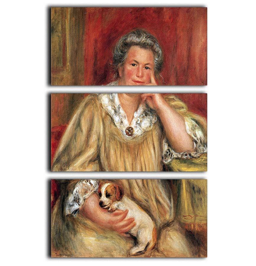 Portrait of Madame Renoir with Bob by Renoir 3 Split Panel Canvas Print - Canvas Art Rocks - 1