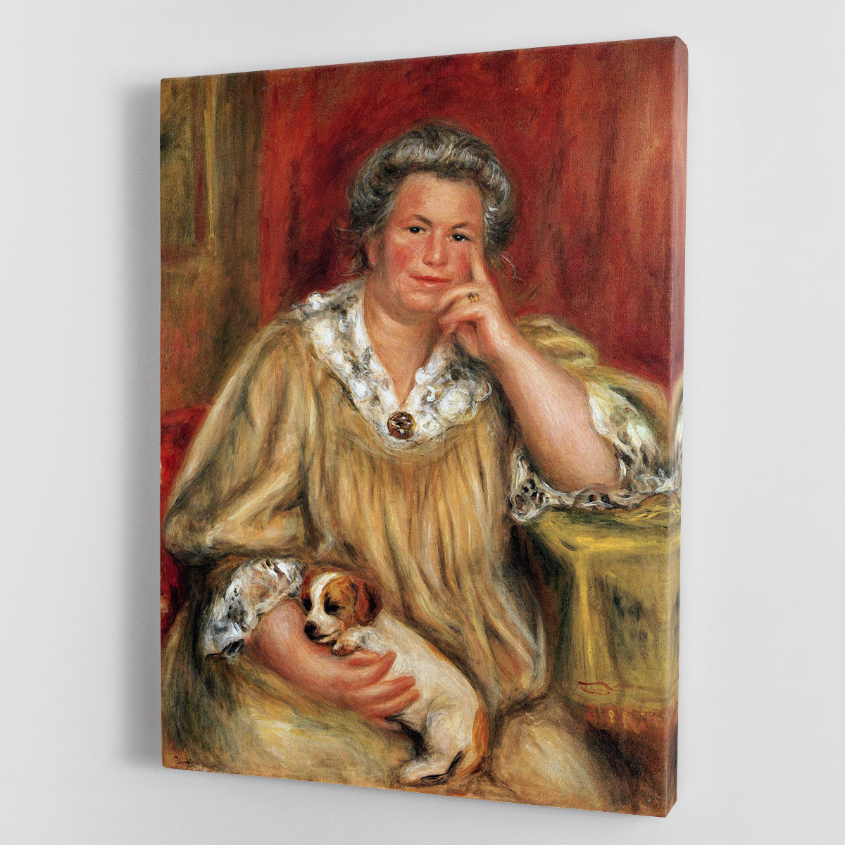 Portrait of Madame Renoir with Bob by Renoir Canvas Print or Poster - Canvas Art Rocks - 1