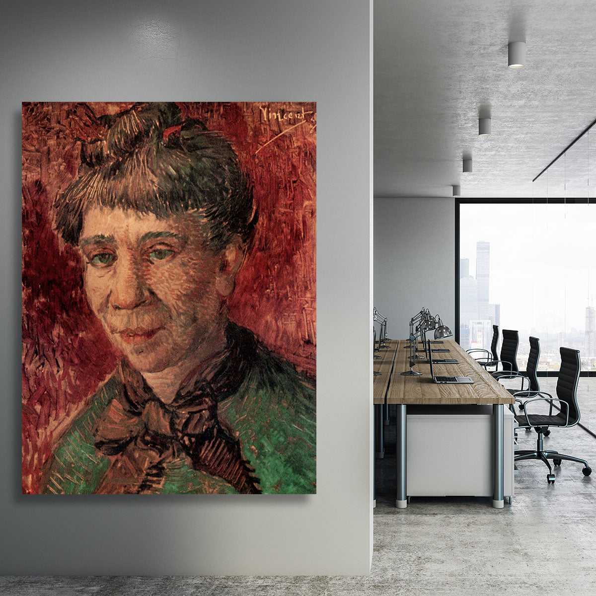 Portrait of Madame Tanguy by Van Gogh Canvas Print or Poster - Canvas Art Rocks - 3