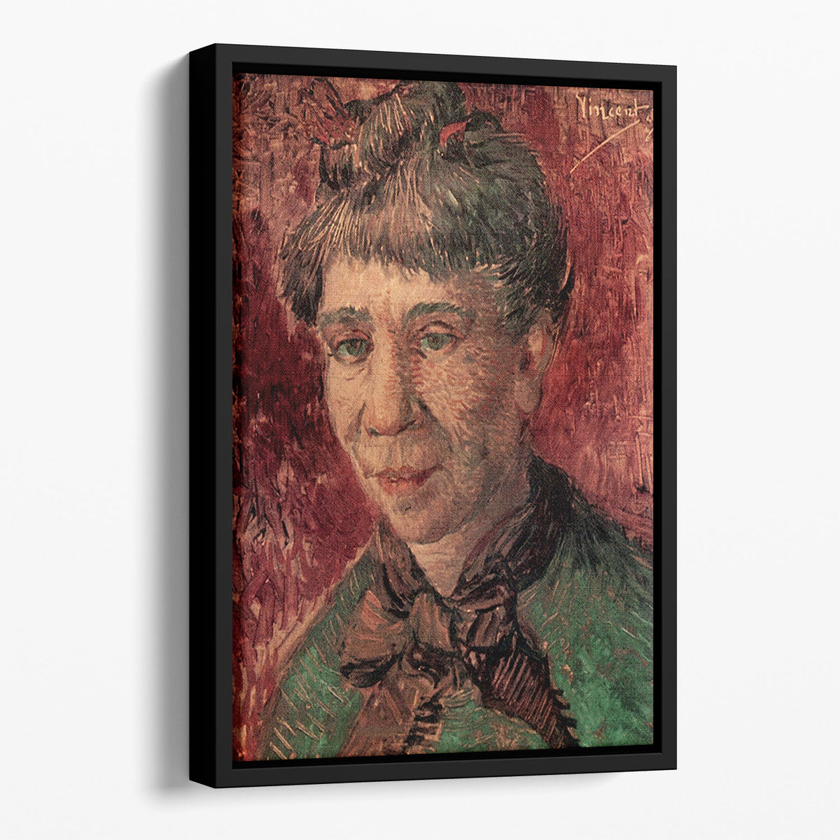 Portrait of Madame Tanguy by Van Gogh Floating Framed Canvas | Canvas ...