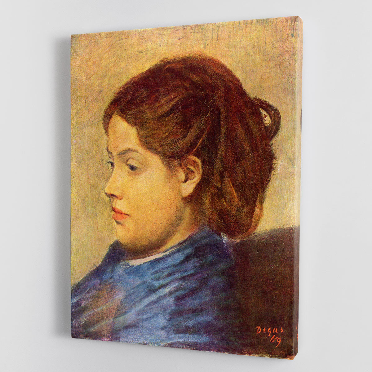 Portrait of Mademoiselle Dobigny by Degas Canvas Print or Poster - Canvas Art Rocks - 1