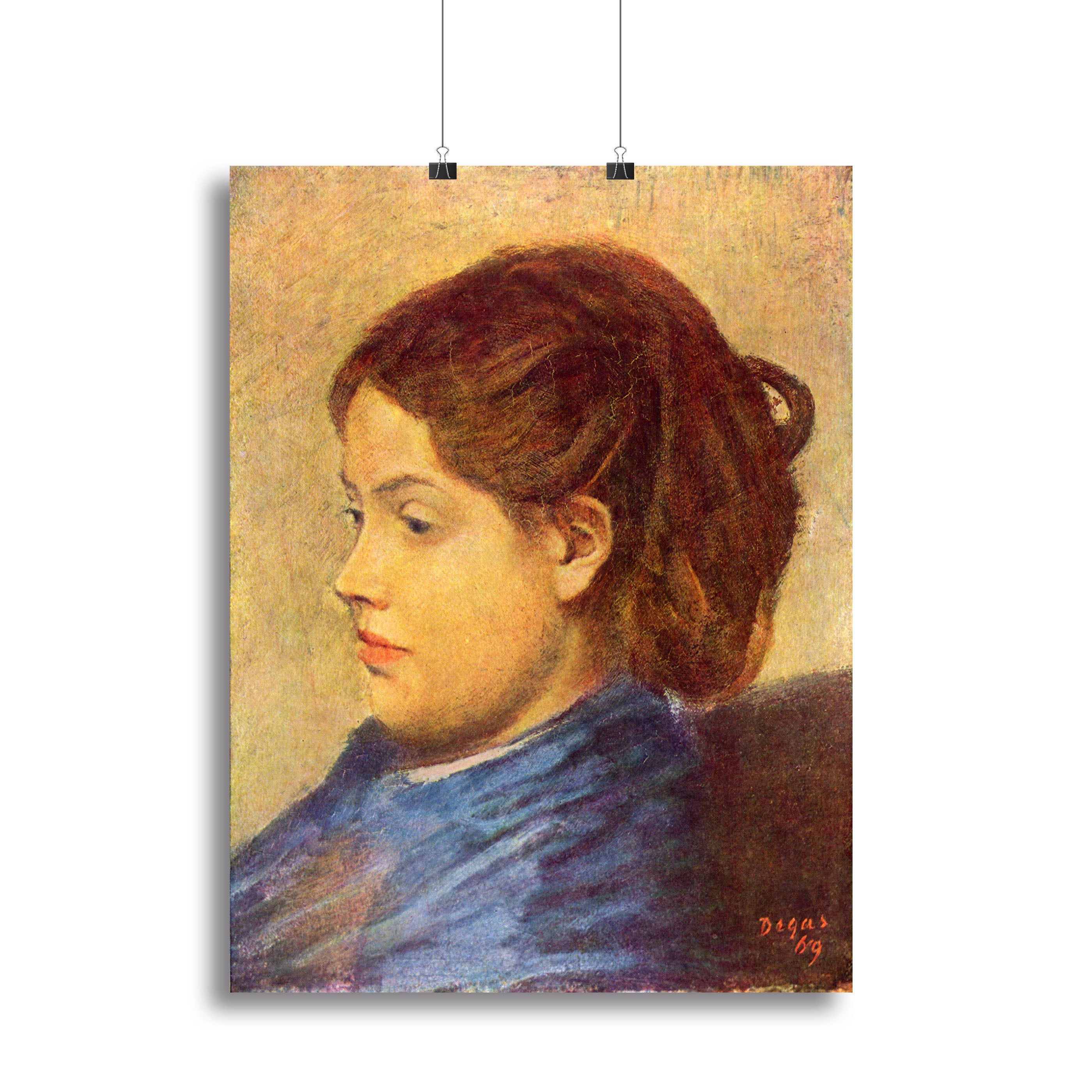 Portrait of Mademoiselle Dobigny by Degas Canvas Print or Poster - Canvas Art Rocks - 2