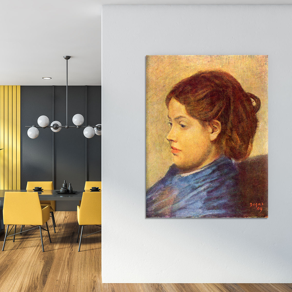 Portrait of Mademoiselle Dobigny by Degas Canvas Print or Poster - Canvas Art Rocks - 4