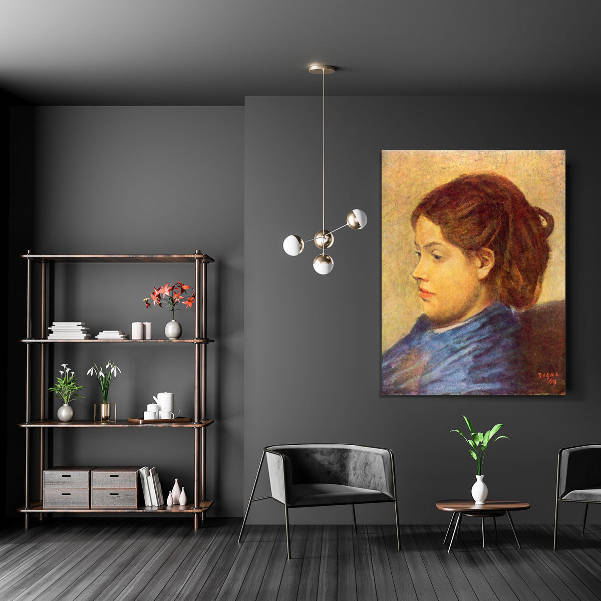 Portrait of Mademoiselle Dobigny by Degas Canvas Print or Poster - Canvas Art Rocks - 5