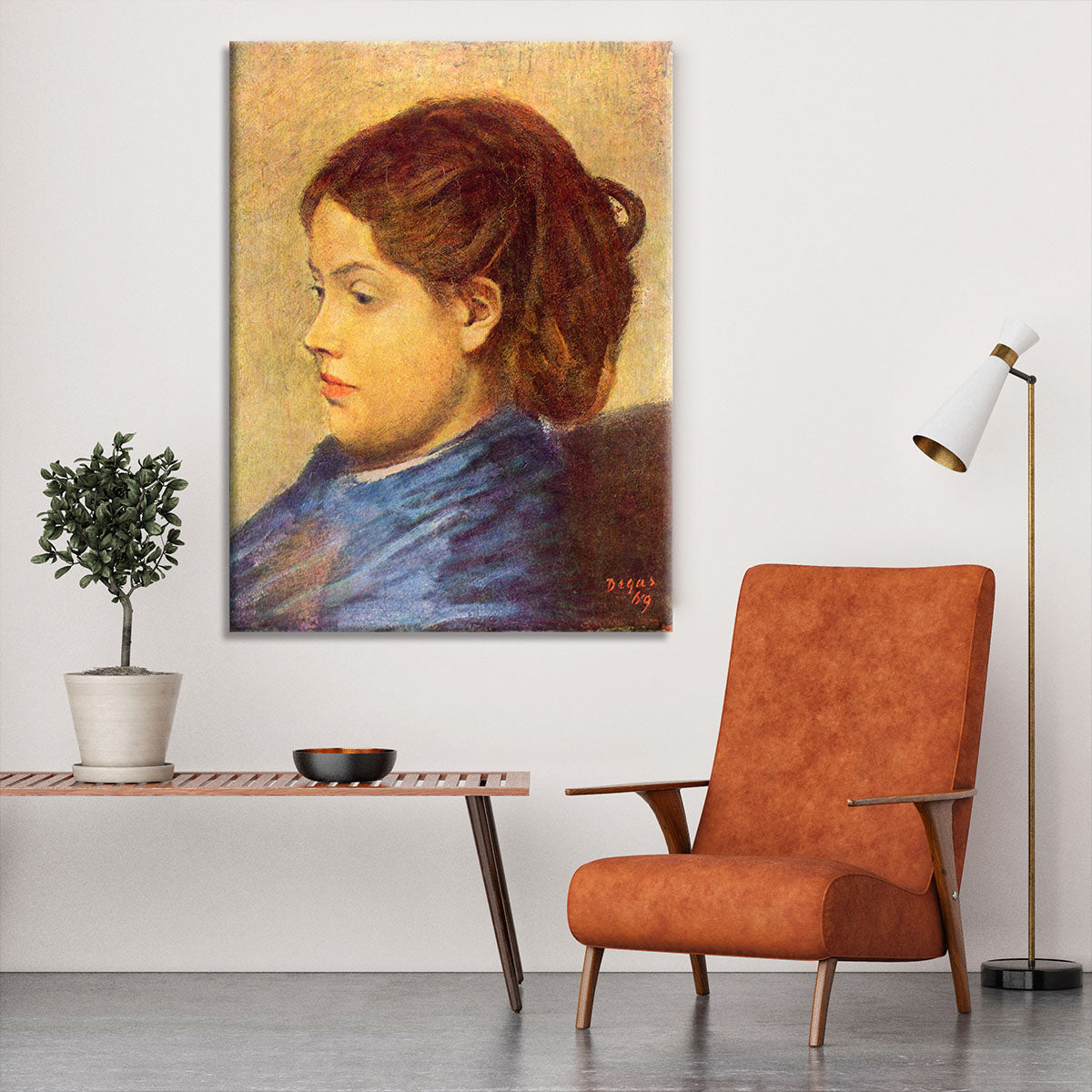 Portrait of Mademoiselle Dobigny by Degas Canvas Print or Poster - Canvas Art Rocks - 6