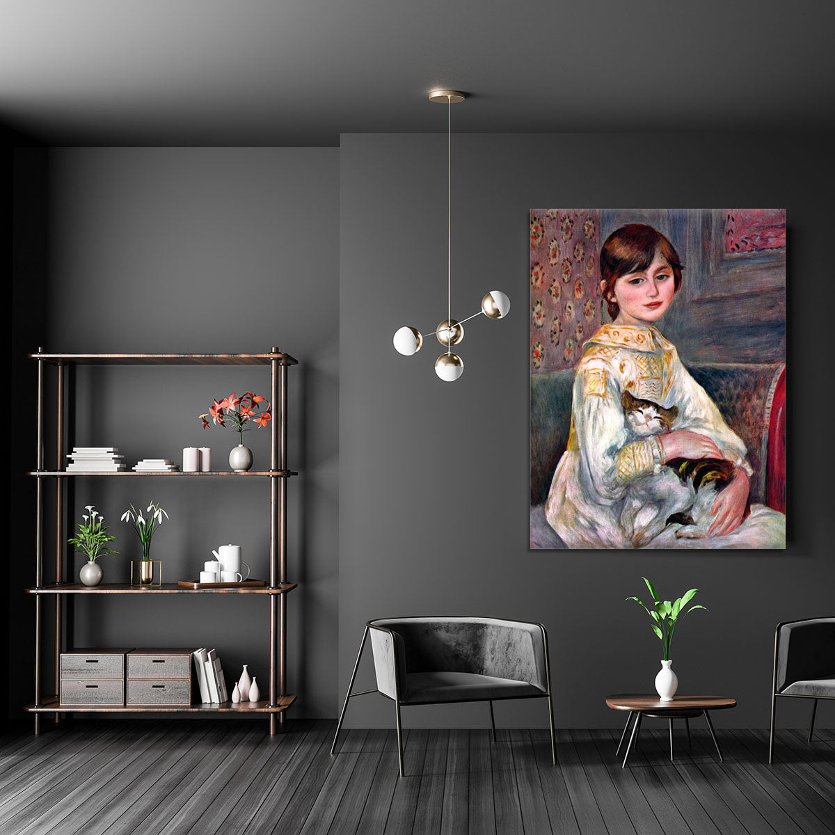 Portrait of Mademoiselle Julie Manet by Renoir Canvas Print or Poster - Canvas Art Rocks - 5