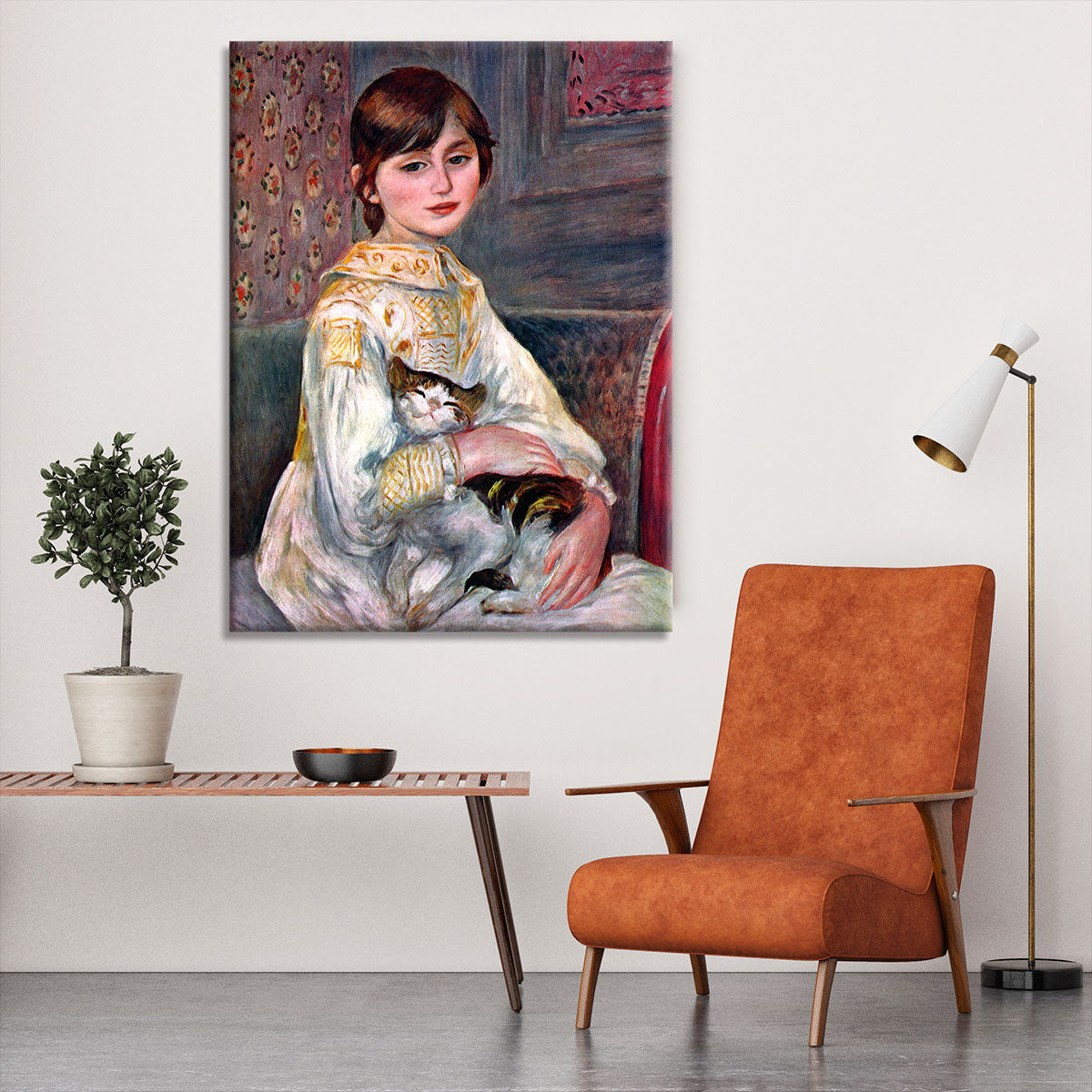 Portrait of Mademoiselle Julie Manet by Renoir Canvas Print or Poster - Canvas Art Rocks - 6