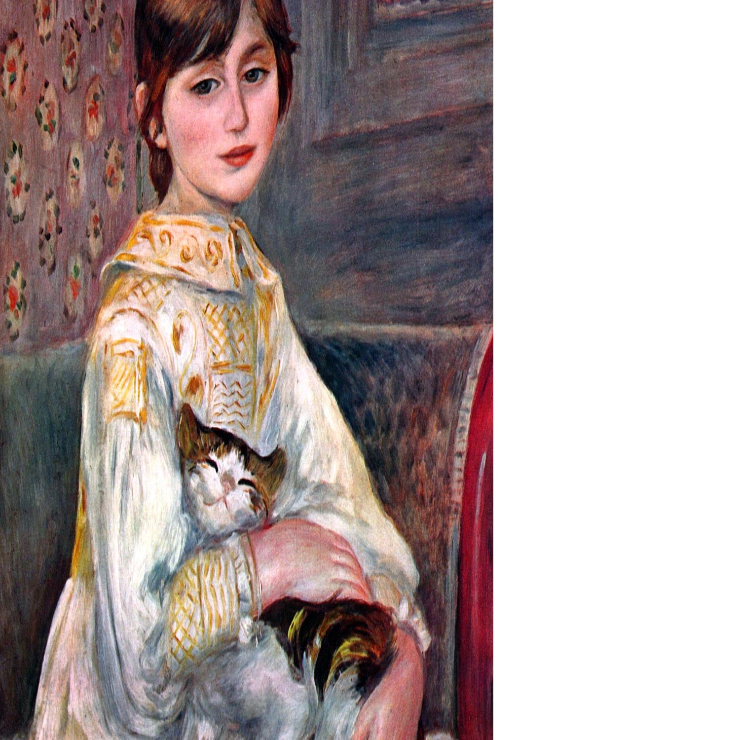 Portrait of Mademoiselle Julie Manet by Renoir Floating Framed Canvas