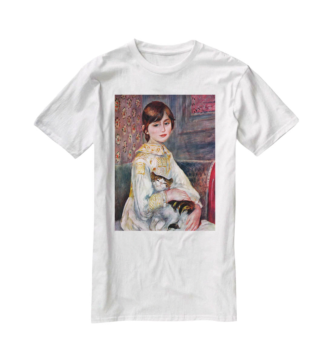 Portrait of Mademoiselle Julie Manet by Renoir T-Shirt - Canvas Art Rocks - 5