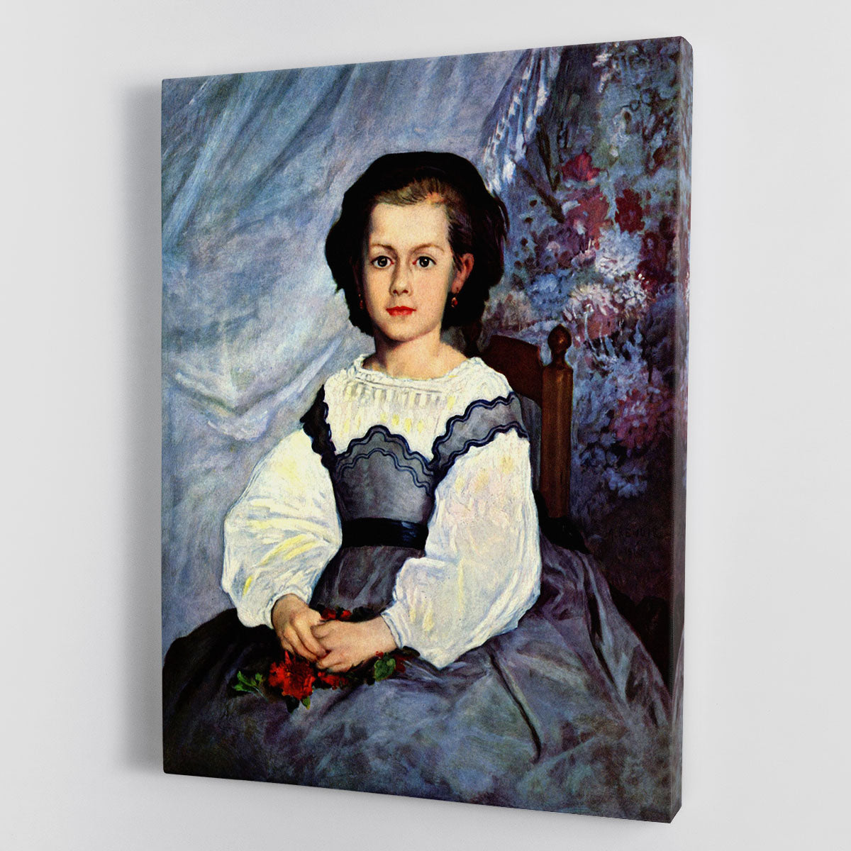 Portrait of Mademoiselle Romaine Lancaux by Renoir Canvas Print or Poster - Canvas Art Rocks - 1