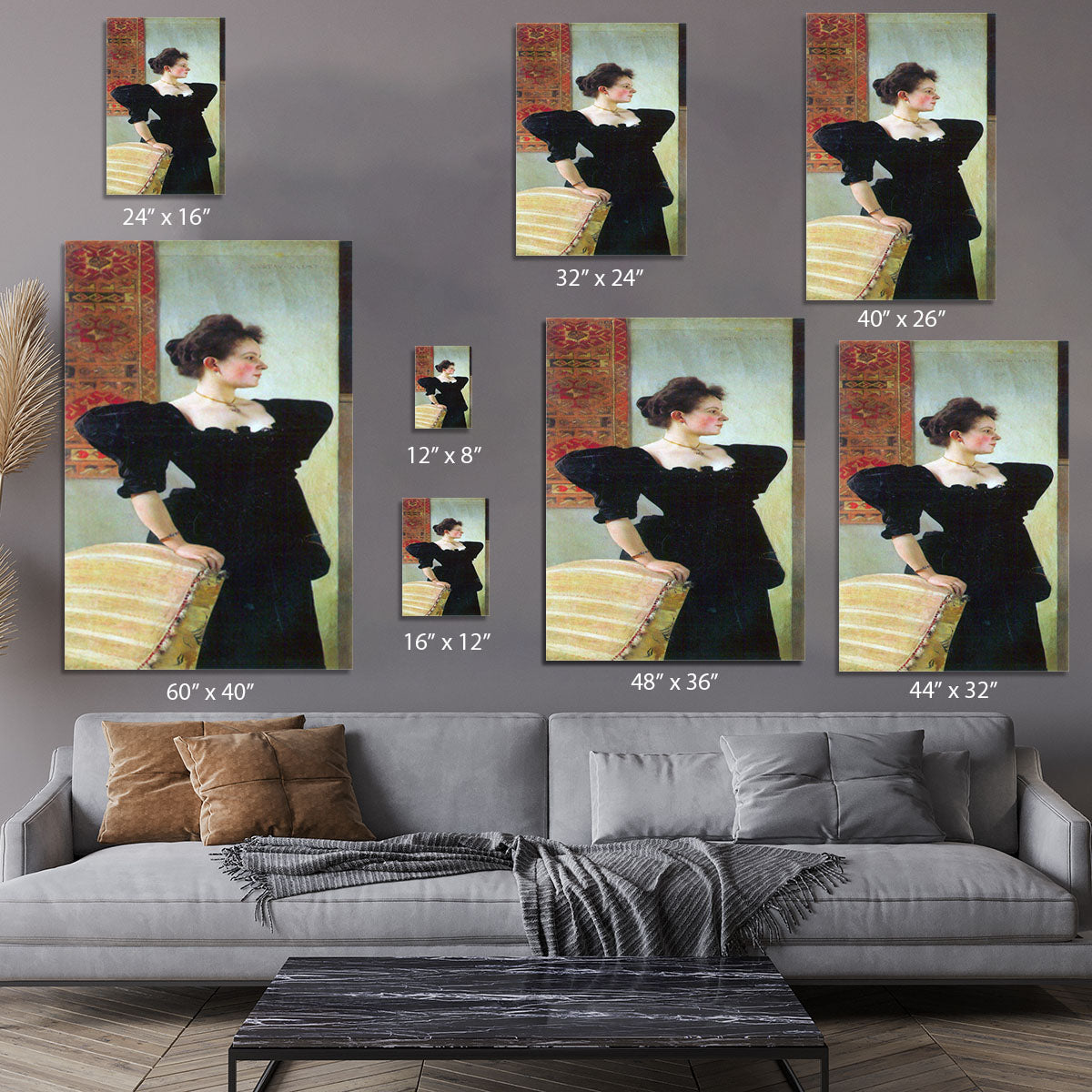 Portrait of Marie Breunig by Klimt Canvas Print or Poster - Canvas Art Rocks - 7