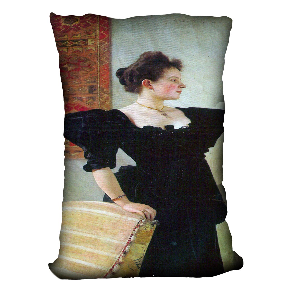 Portrait of Marie Breunig by Klimt Cushion