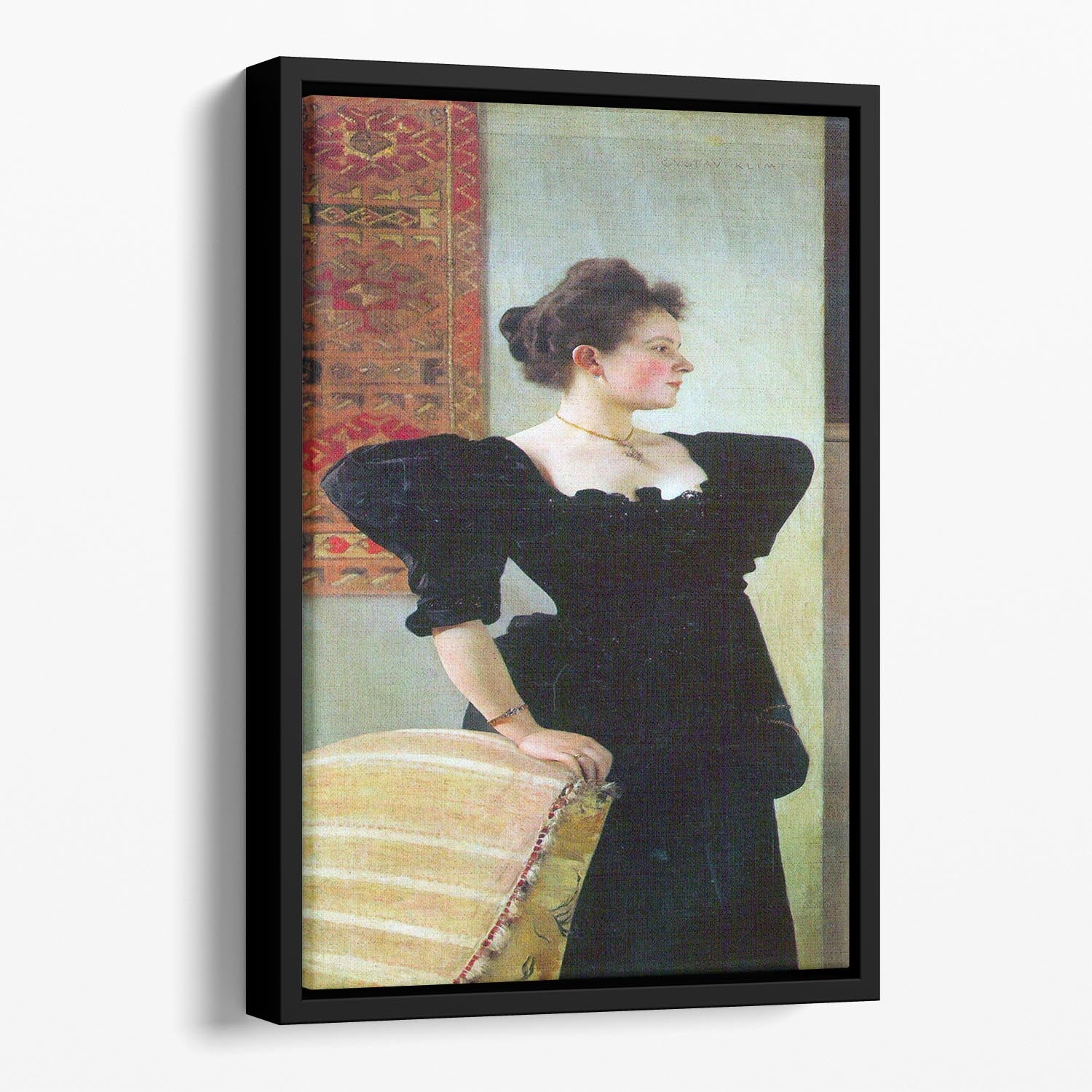 Portrait of Marie Breunig by Klimt Floating Framed Canvas