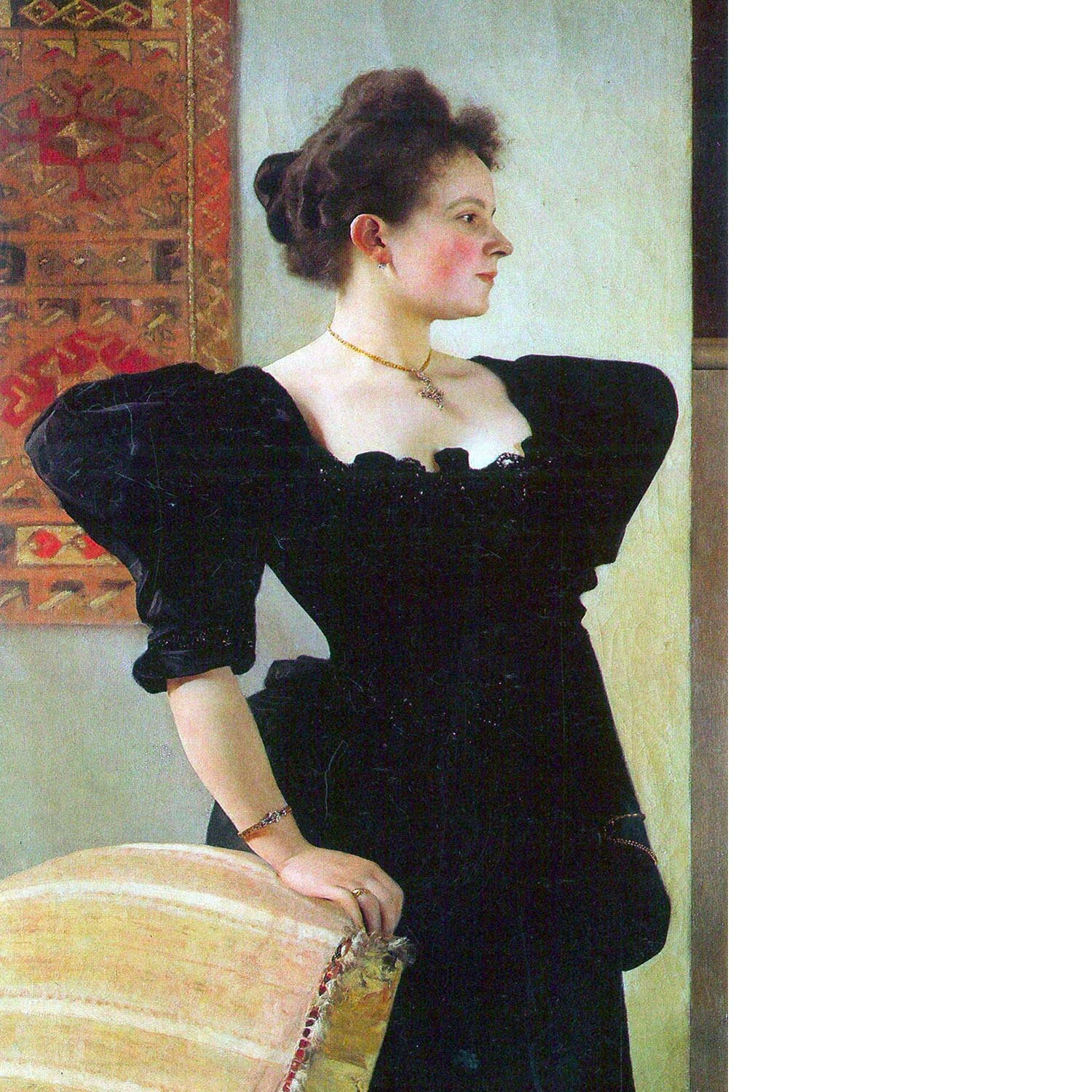 Portrait of Marie Breunig by Klimt Floating Framed Canvas