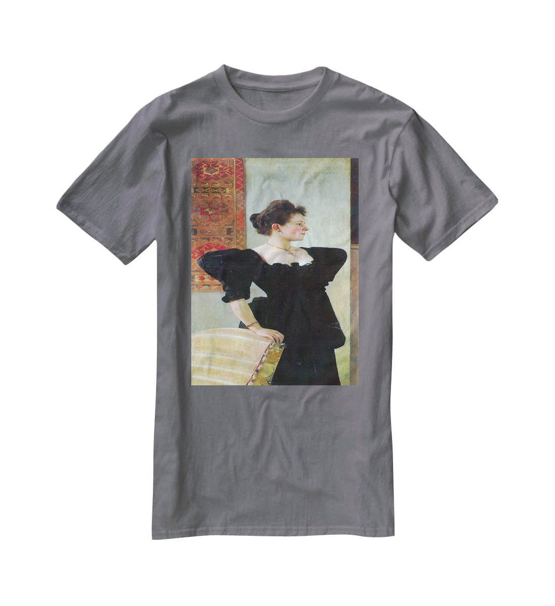 Portrait of Marie Breunig by Klimt T-Shirt - Canvas Art Rocks - 3