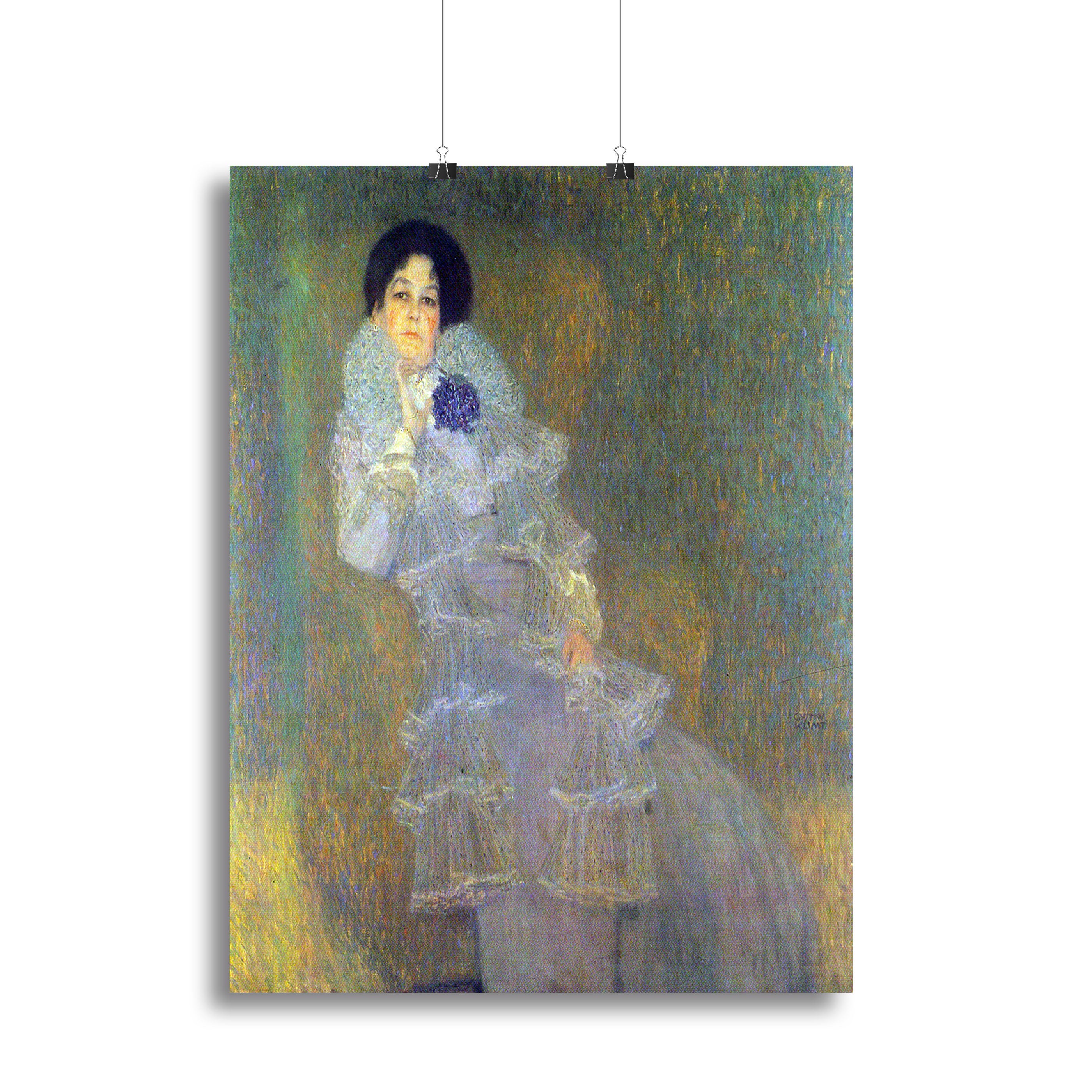 Portrait of Marie Henneberg portrait in purple by Klimt Canvas Print or Poster - Canvas Art Rocks - 2