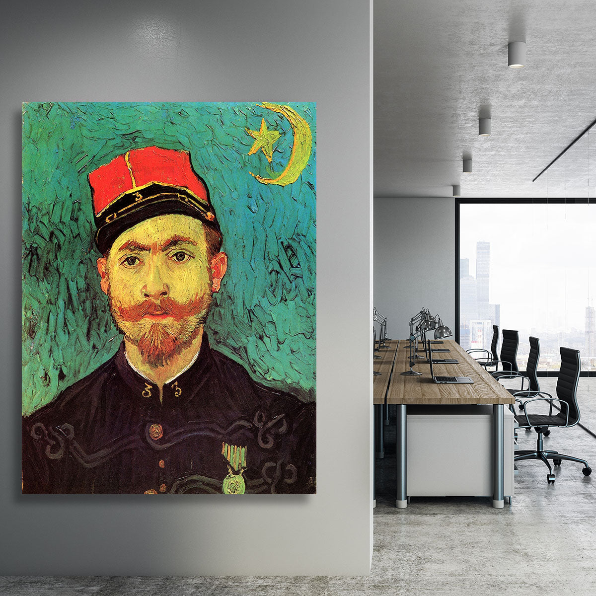 Portrait of Milliet Second Lieutenant of the Zouaves by Van Gogh Canvas Print or Poster - Canvas Art Rocks - 3