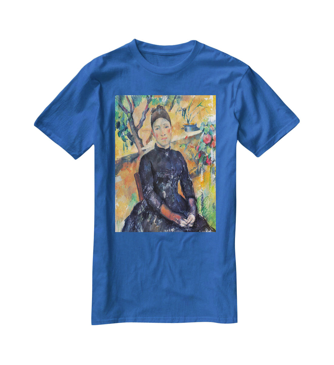 Portrait of Mme CÇzanne in the greenhouse by Cezanne T-Shirt - Canvas Art Rocks - 2