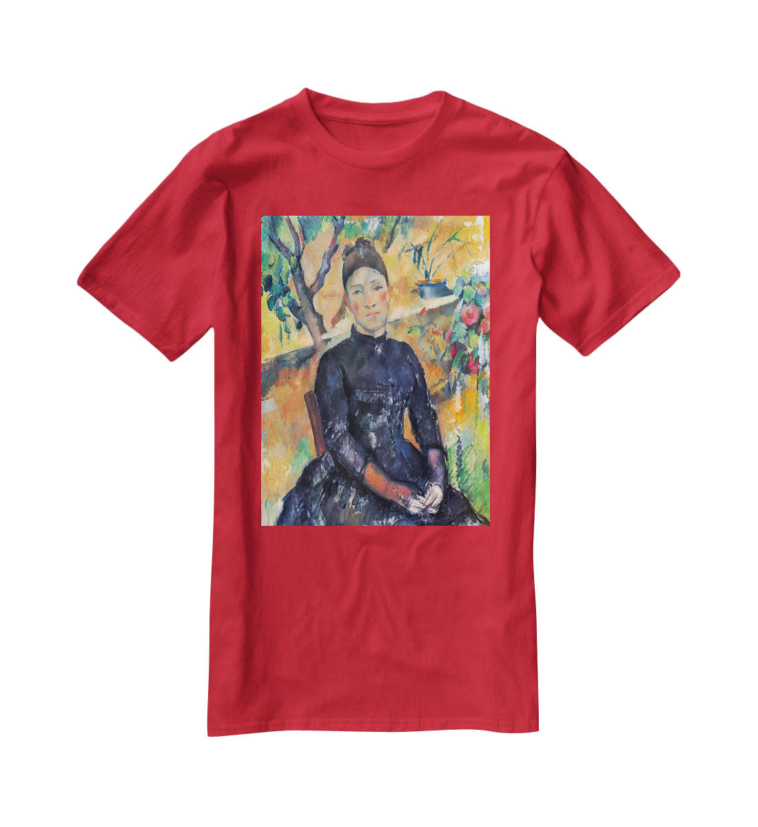 Portrait of Mme CÇzanne in the greenhouse by Cezanne T-Shirt - Canvas Art Rocks - 4