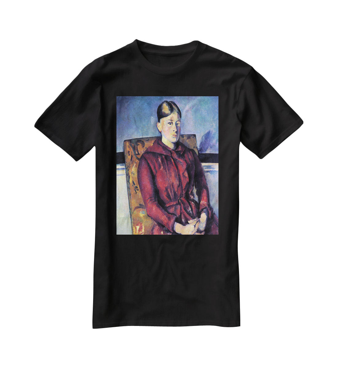 Portrait of Mme CÇzanne in the yellow armchair by Cezanne T-Shirt - Canvas Art Rocks - 1