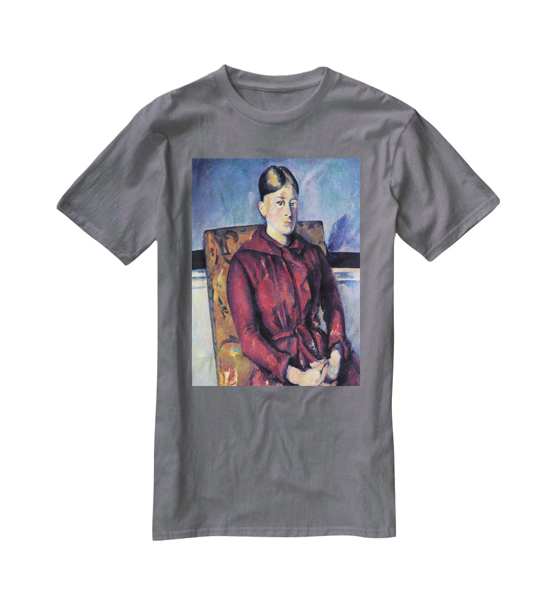 Portrait of Mme CÇzanne in the yellow armchair by Cezanne T-Shirt - Canvas Art Rocks - 3