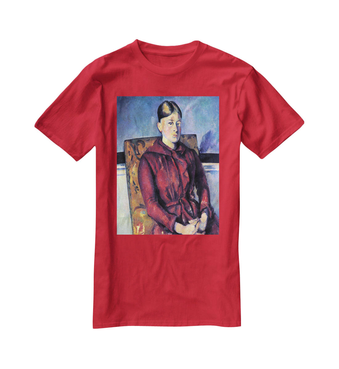 Portrait of Mme CÇzanne in the yellow armchair by Cezanne T-Shirt - Canvas Art Rocks - 4