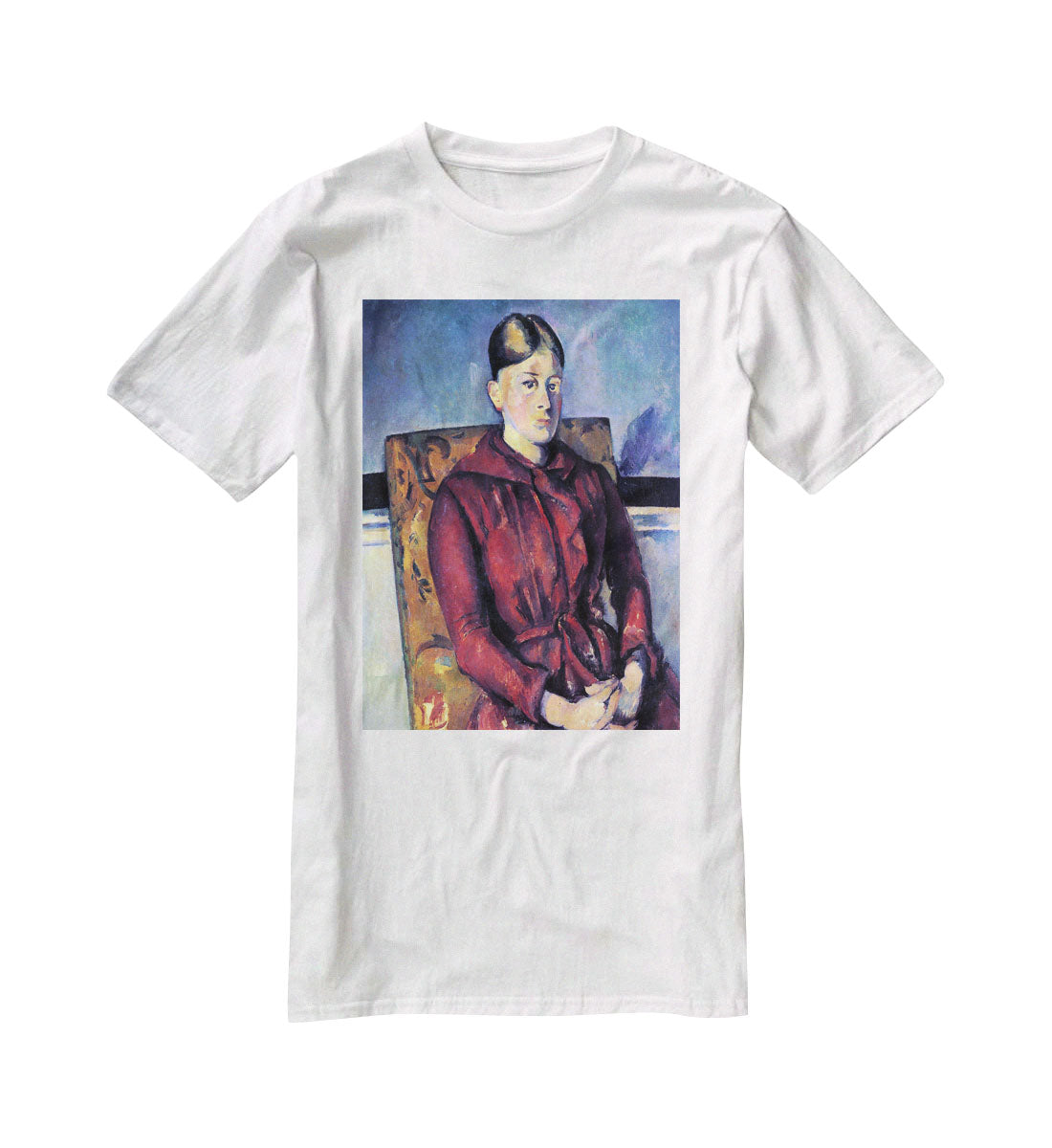 Portrait of Mme CÇzanne in the yellow armchair by Cezanne T-Shirt - Canvas Art Rocks - 5