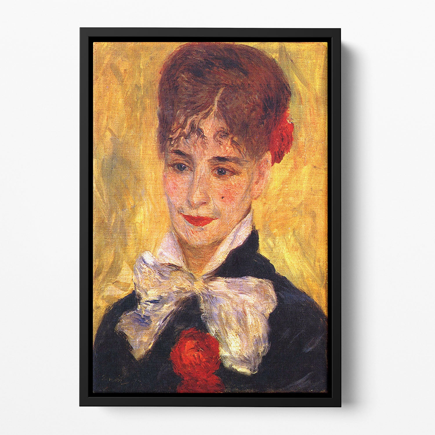 Portrait of Mme Iscovesco by Renoir Floating Framed Canvas
