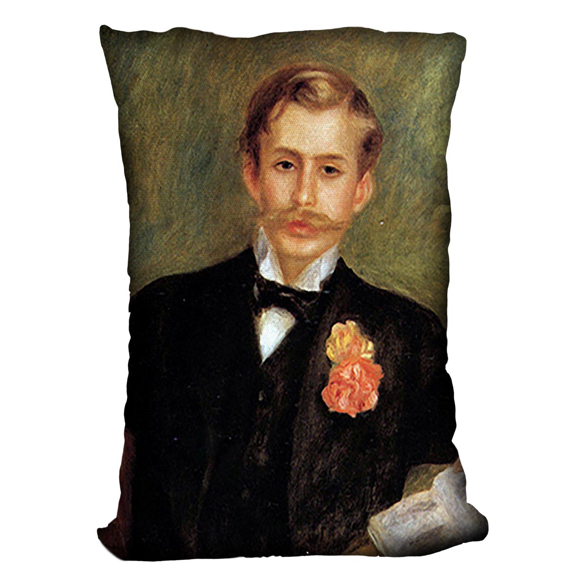 Portrait of Monsier Germaine by Renoir Cushion