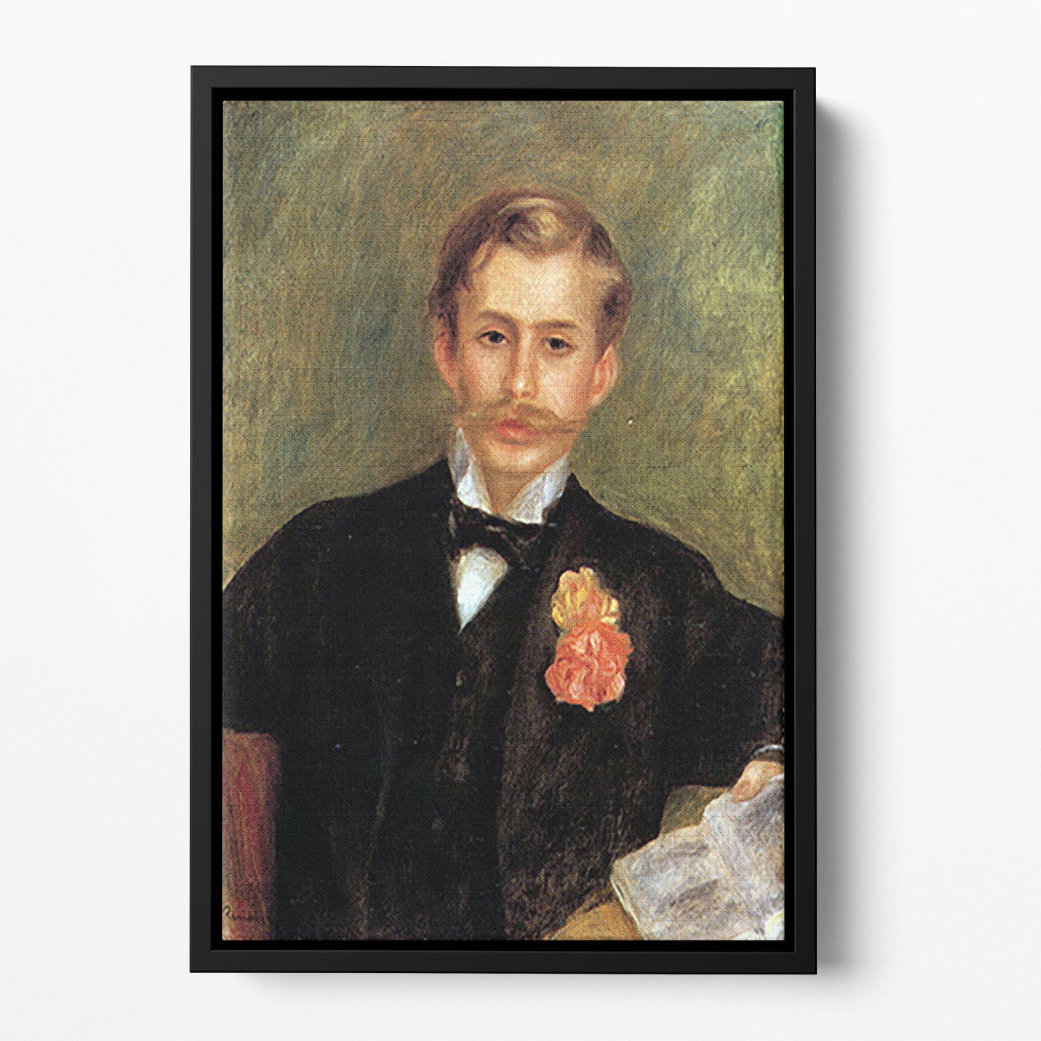 Portrait of Monsier Germaine by Renoir Floating Framed Canvas