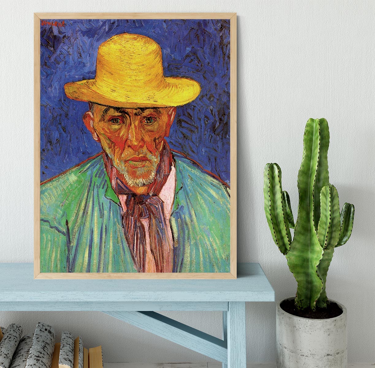 Portrait of Patience Escalier Shepherd in Provence by Van Gogh Framed Print - Canvas Art Rocks - 4