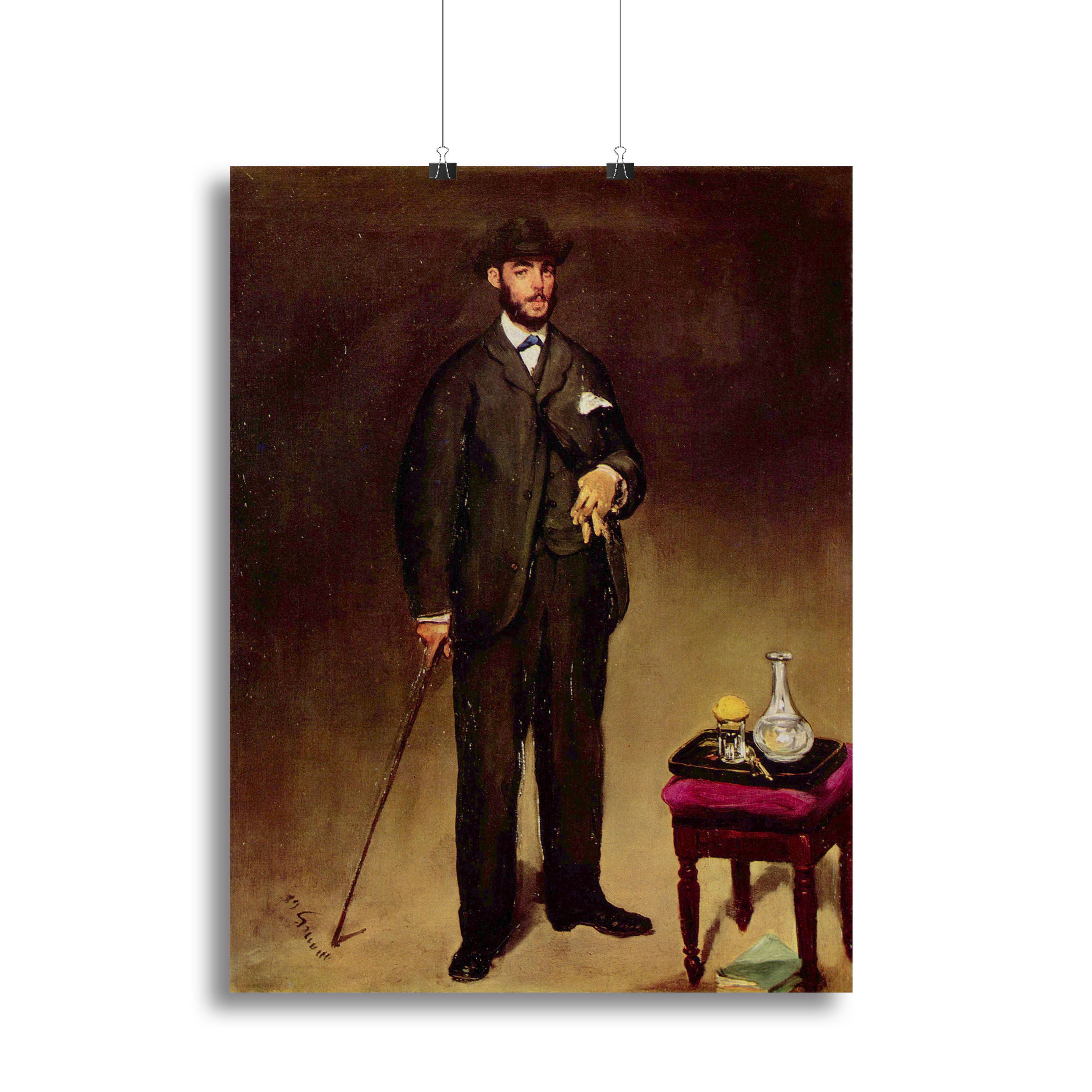 Portrait of ThCodore Duret by Manet Canvas Print or Poster - Canvas Art Rocks - 2