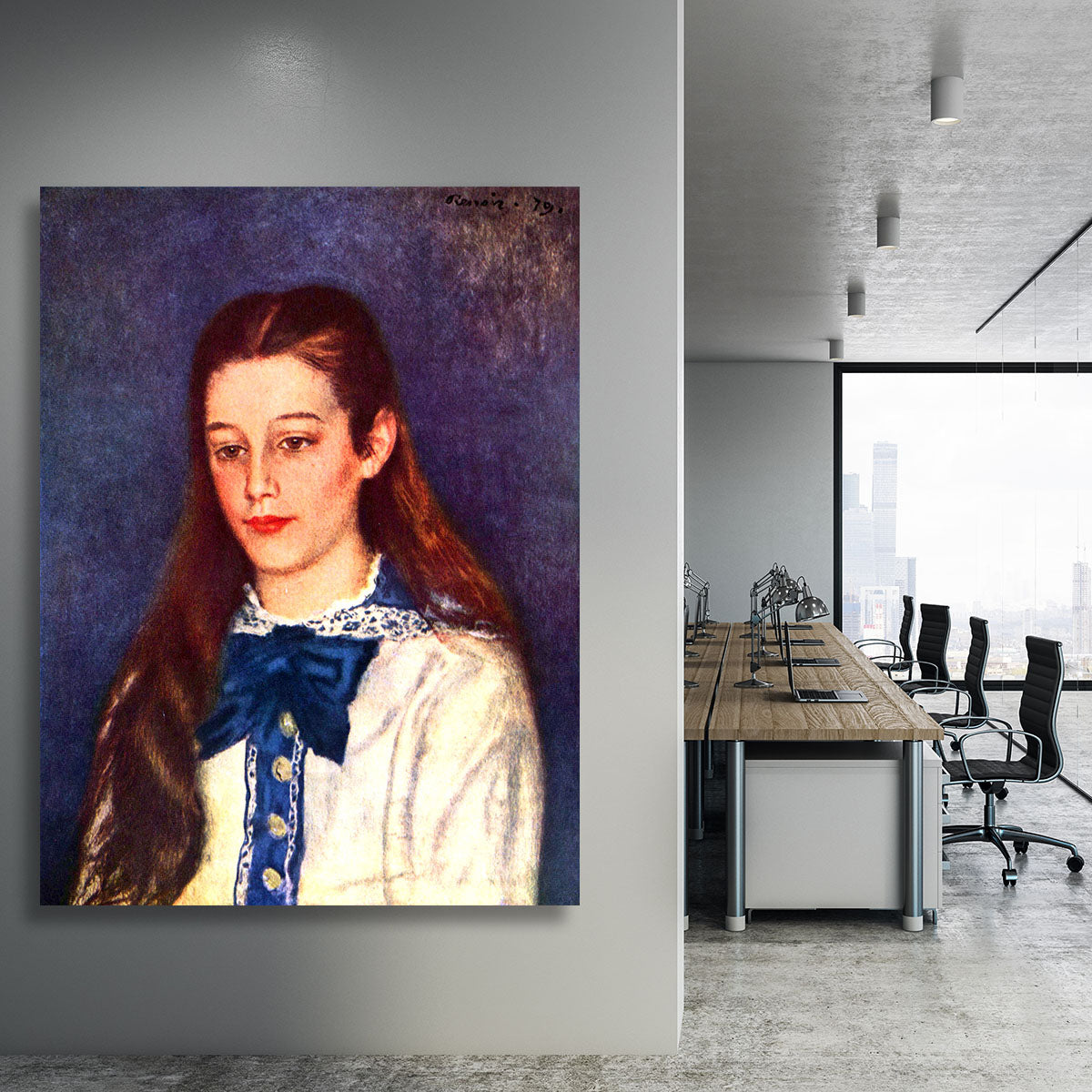 Portrait of Therese Berard by Renoir Canvas Print or Poster - Canvas Art Rocks - 3