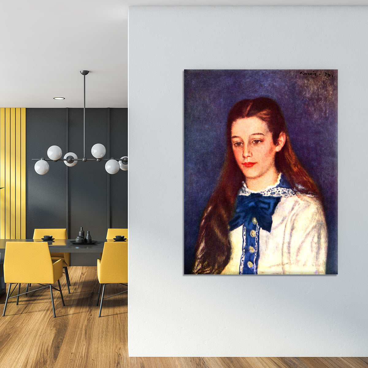Portrait of Therese Berard by Renoir Canvas Print or Poster - Canvas Art Rocks - 4