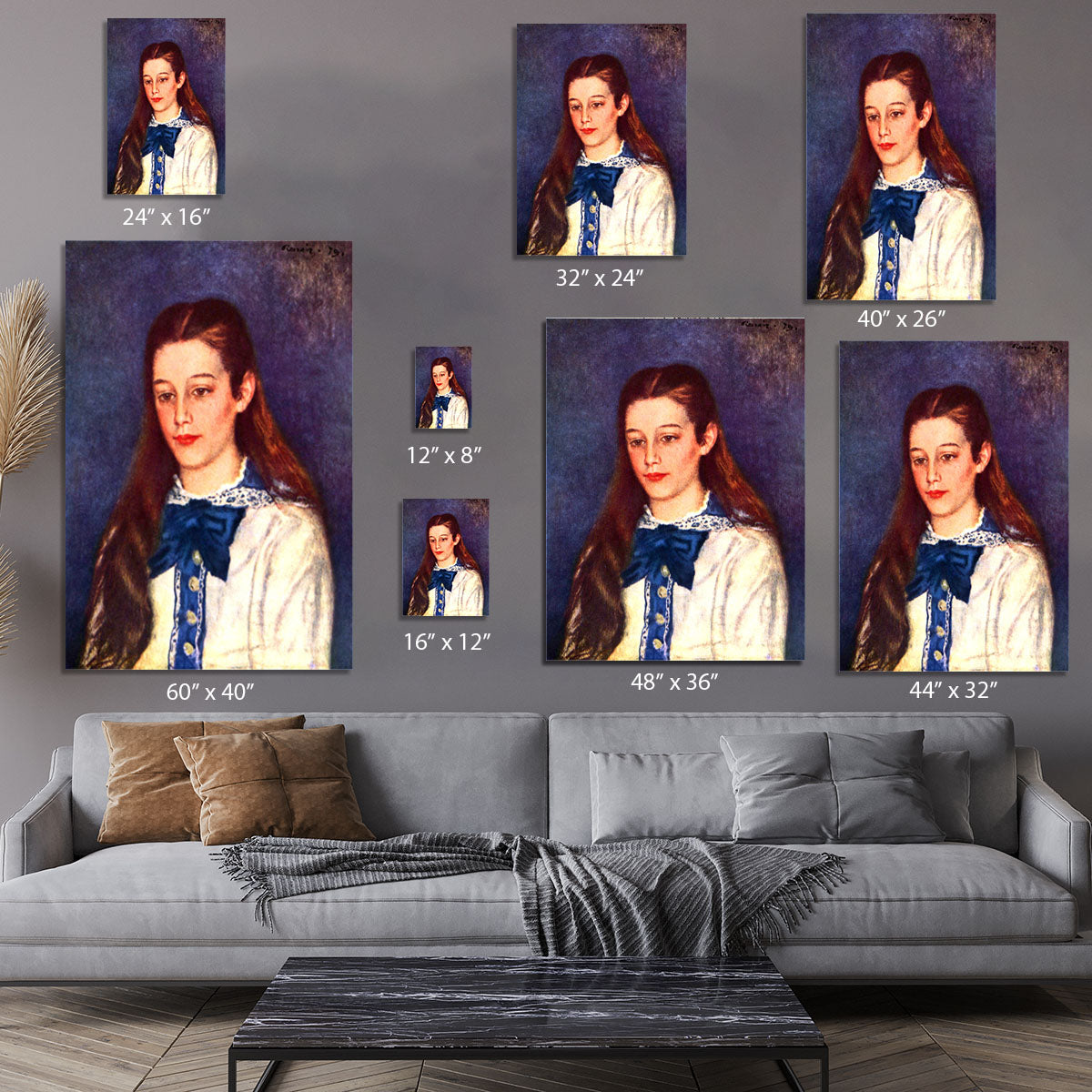 Portrait of Therese Berard by Renoir Canvas Print or Poster - Canvas Art Rocks - 7
