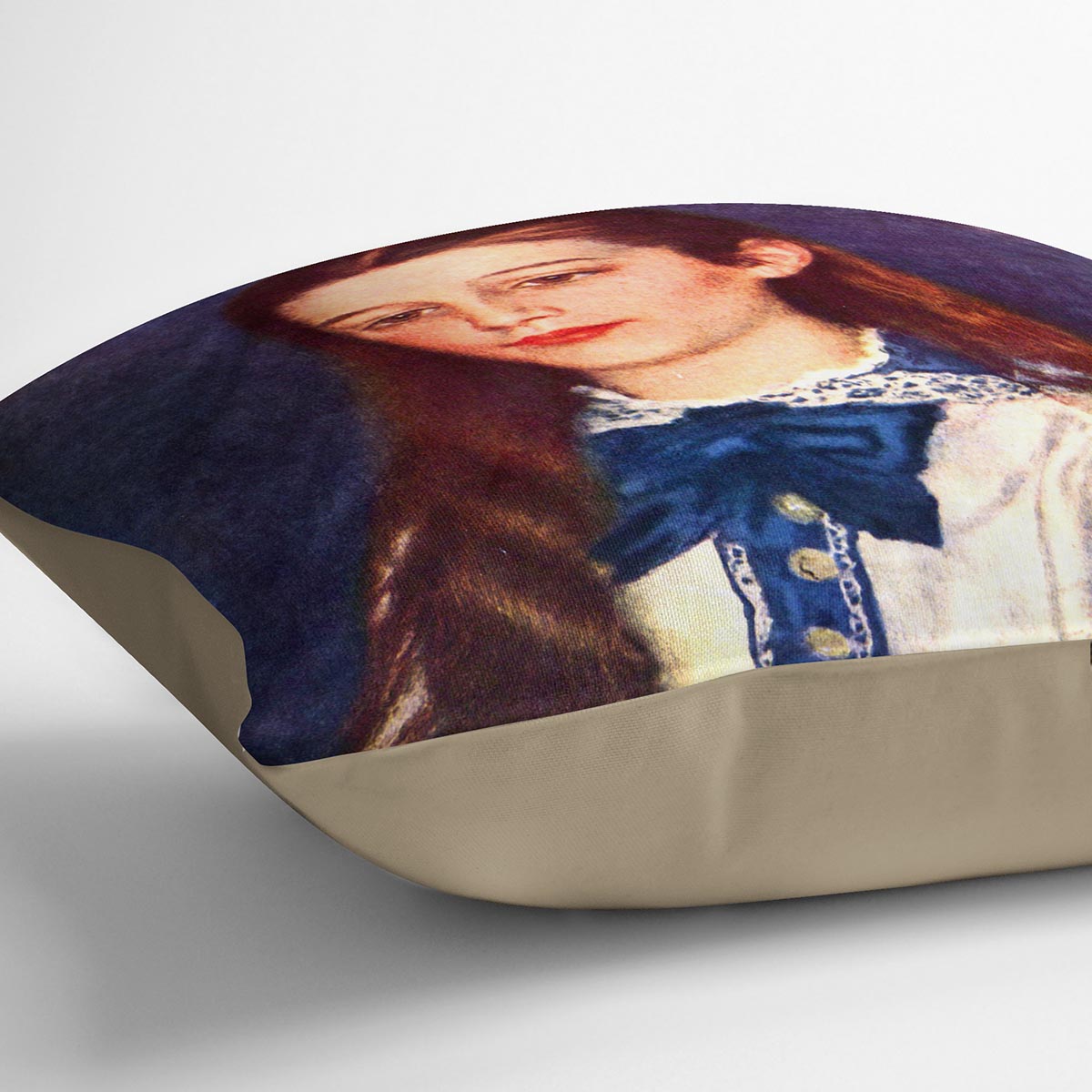 Portrait of Therese Berard by Renoir Cushion