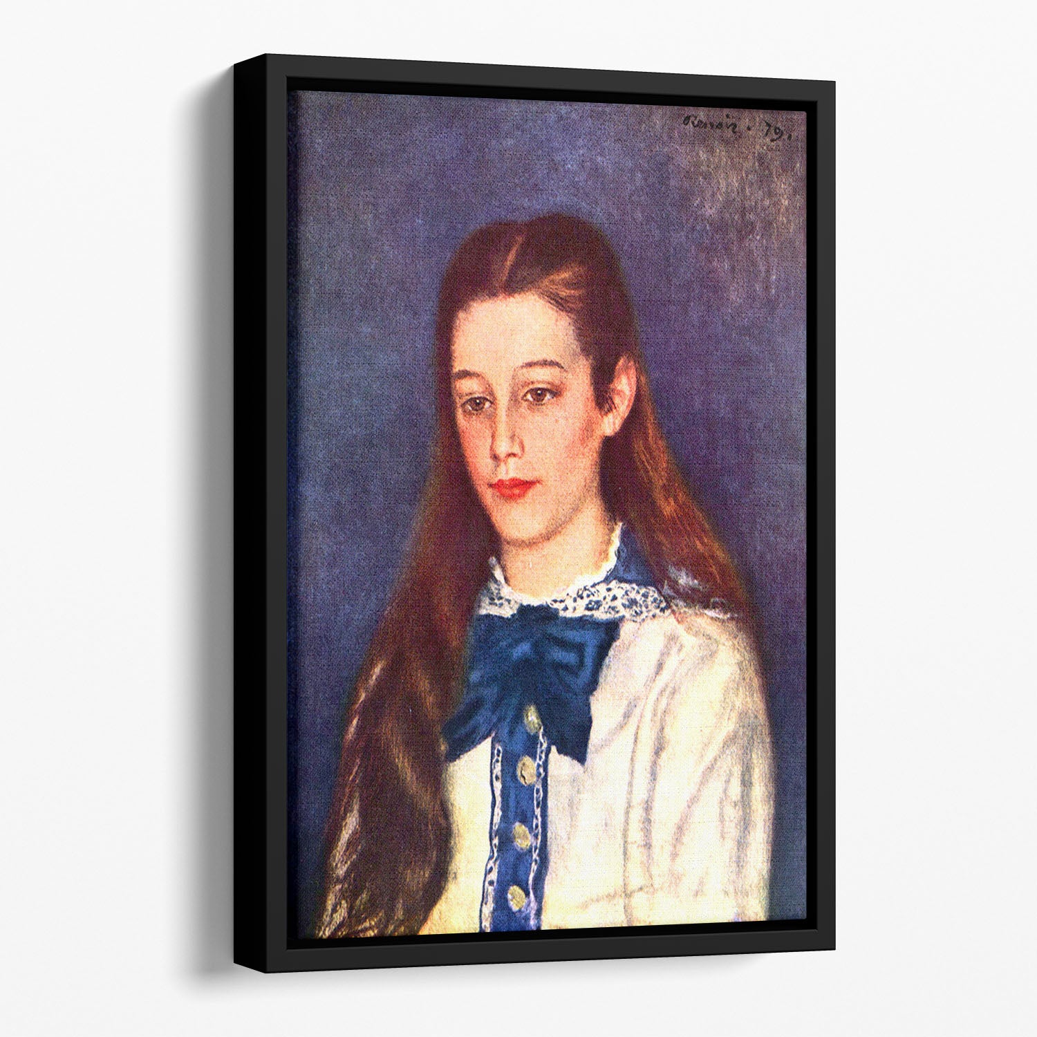 Portrait of Therese Berard by Renoir Floating Framed Canvas