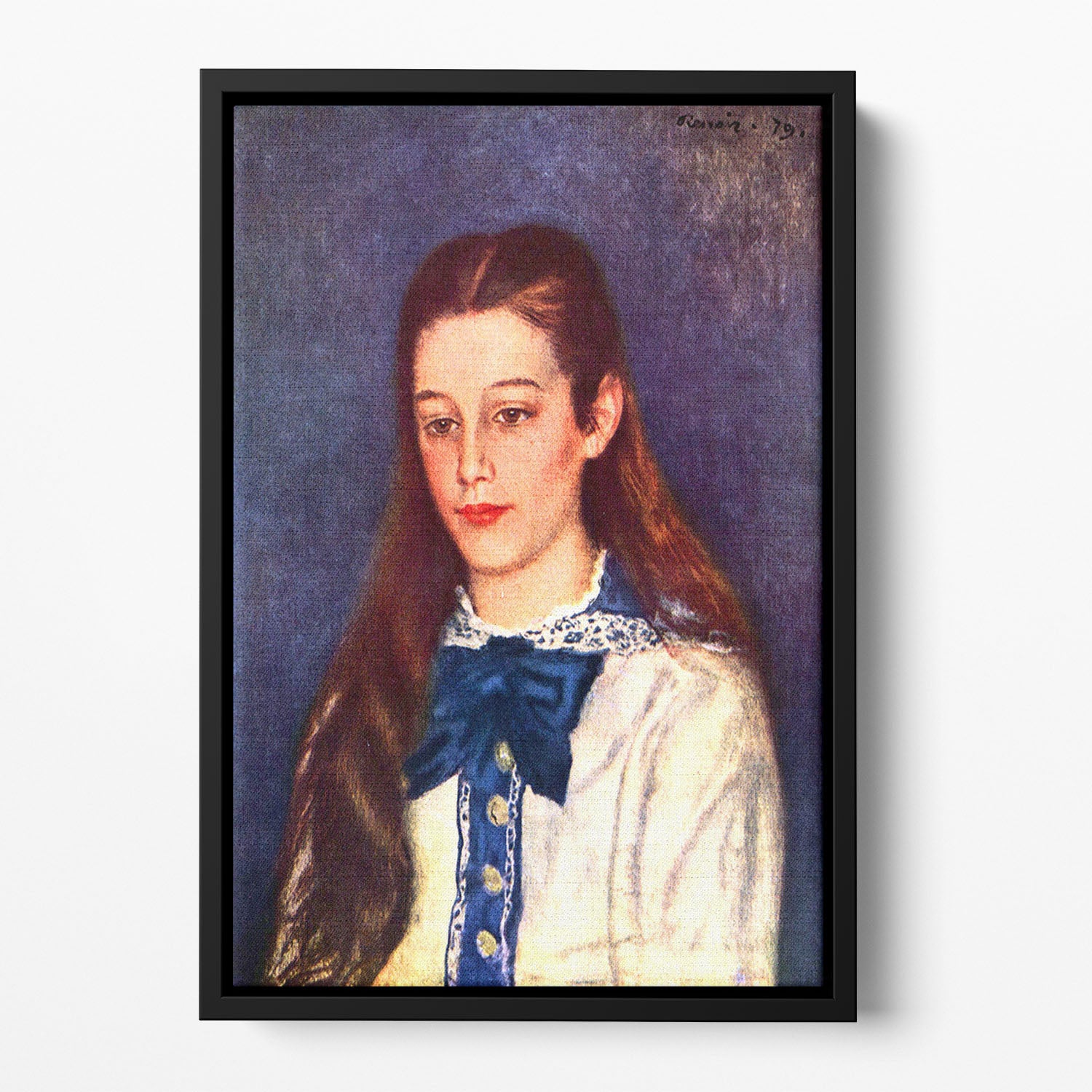 Portrait of Therese Berard by Renoir Floating Framed Canvas