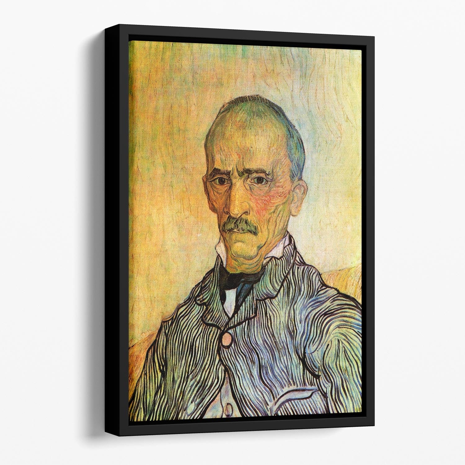 Portrait of Trabuc an Attendant at Saint-Paul Hospital by Van Gogh Floating Framed Canvas
