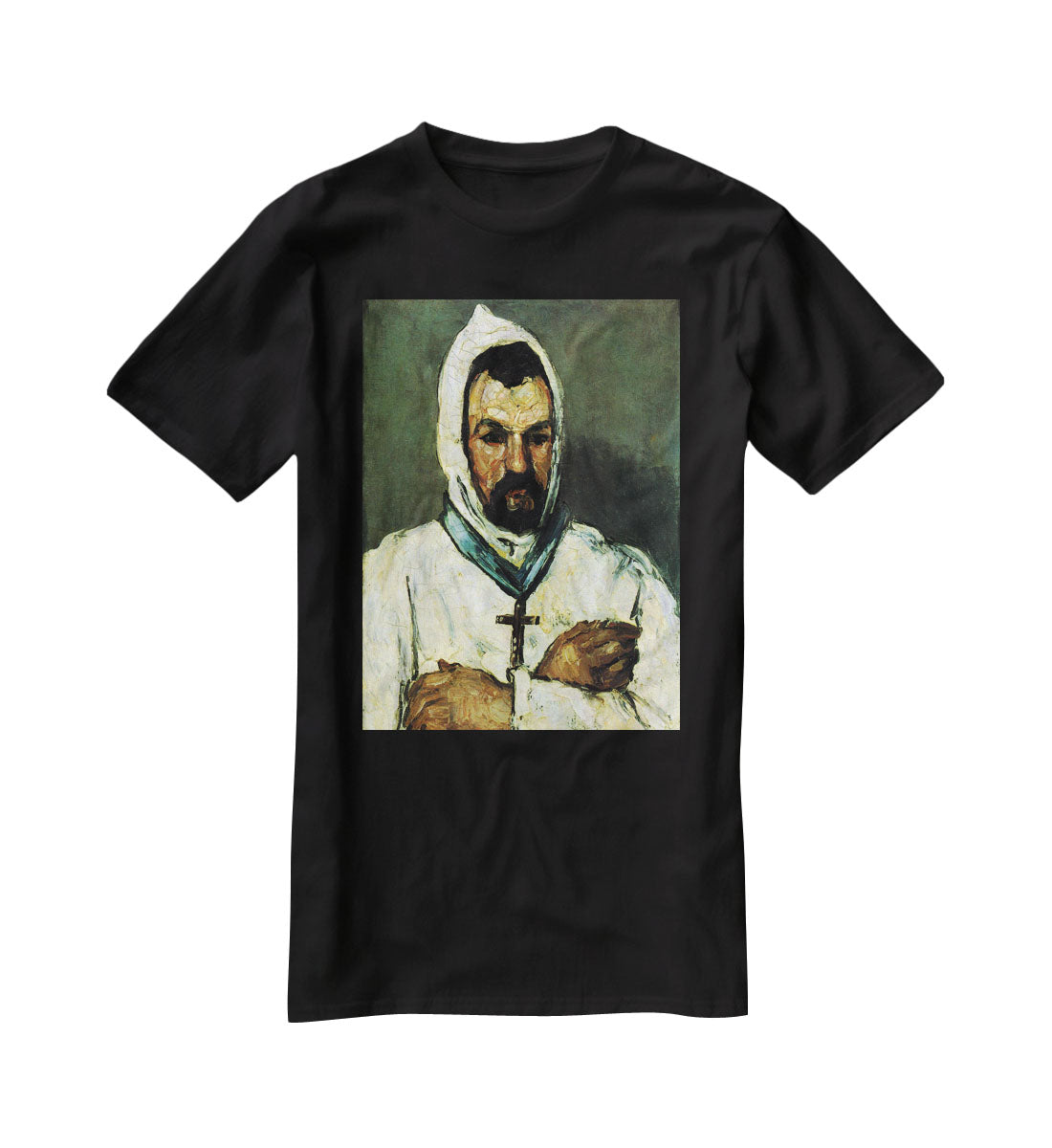 Portrait of Uncle Dominique as a monk by Cezanne T-Shirt - Canvas Art Rocks - 1