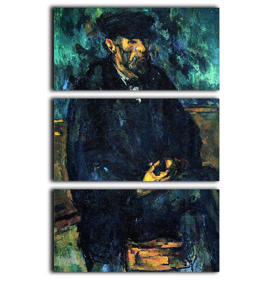 Portrait of Vallier by Cezanne 3 Split Panel Canvas Print - Canvas Art Rocks - 1