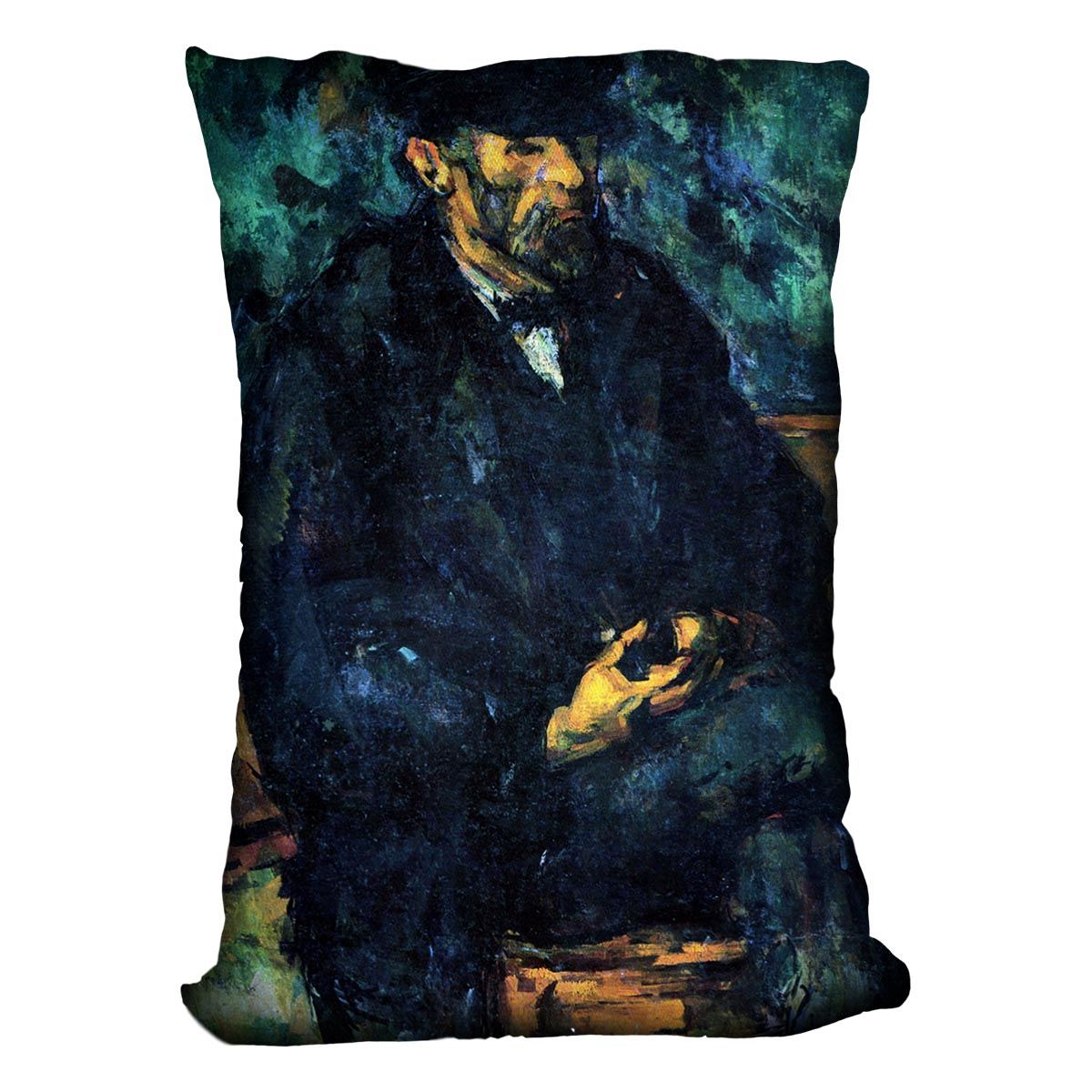 Portrait of Vallier by Cezanne Cushion