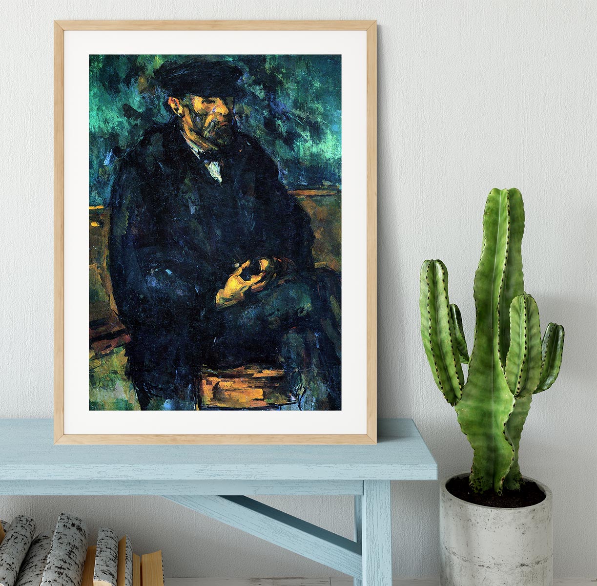 Portrait of Vallier by Cezanne Framed Print - Canvas Art Rocks - 3