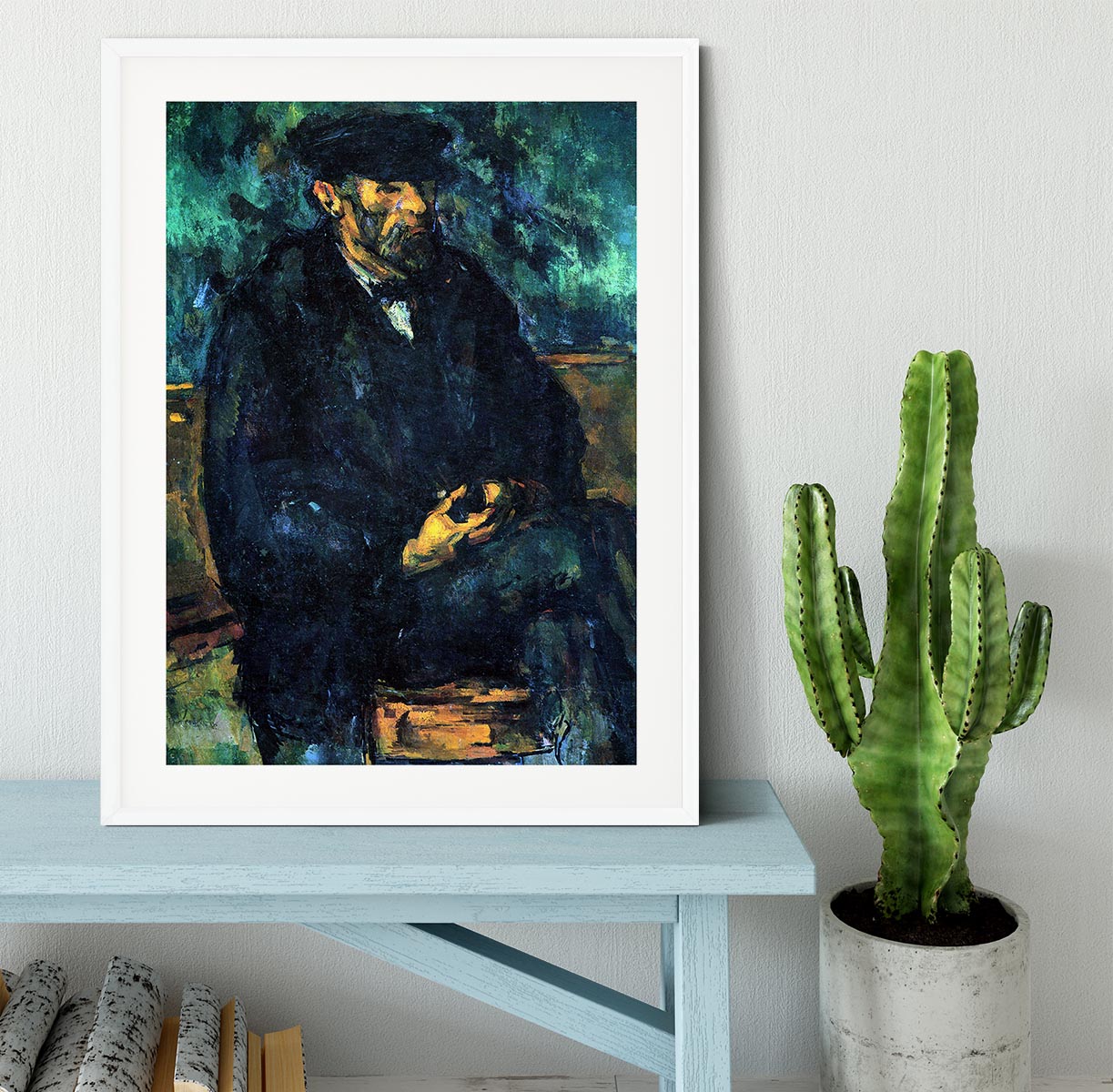 Portrait of Vallier by Cezanne Framed Print - Canvas Art Rocks - 5