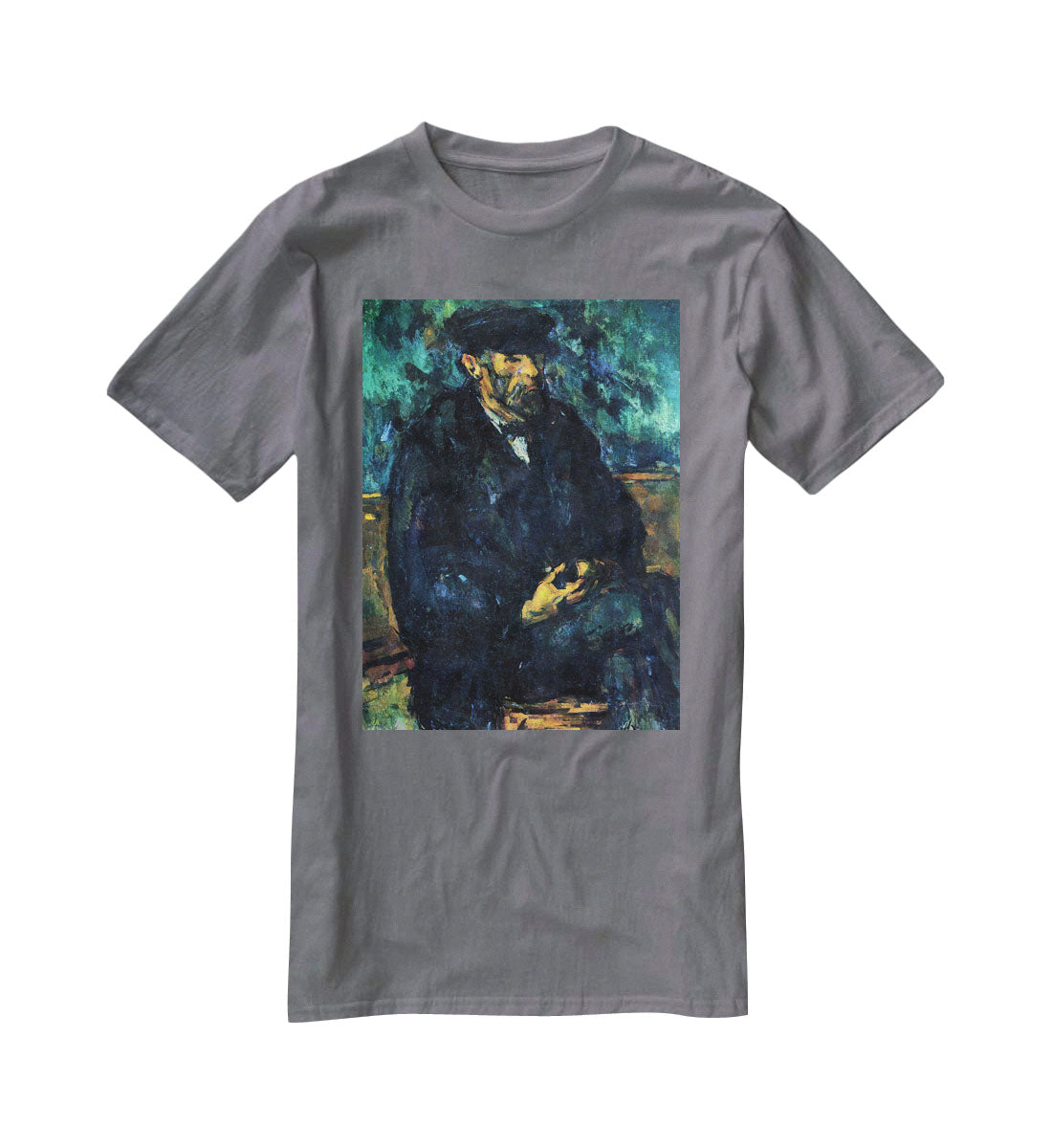 Portrait of Vallier by Cezanne T-Shirt - Canvas Art Rocks - 3