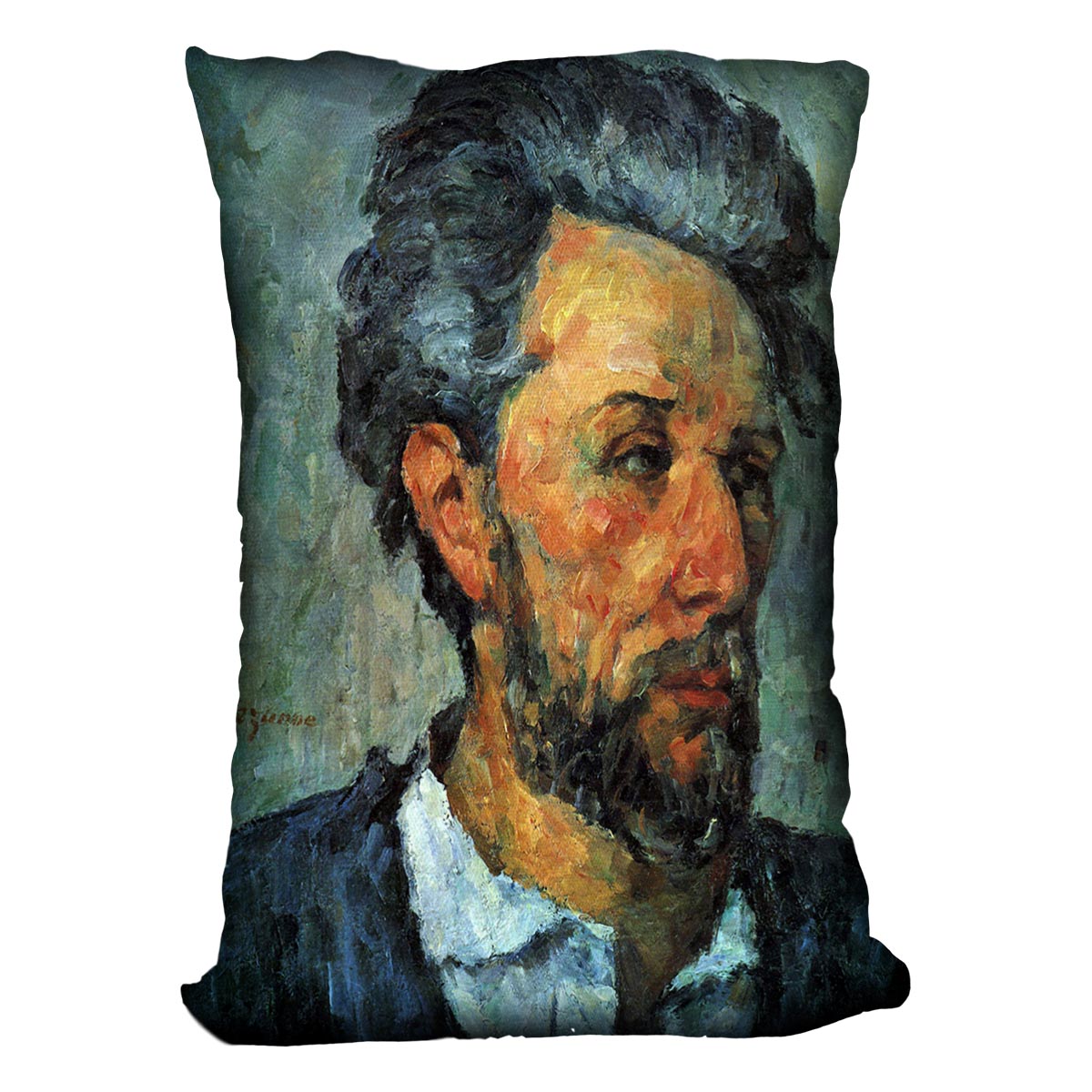 Portrait of Victor Chocquet by Cezanne Cushion