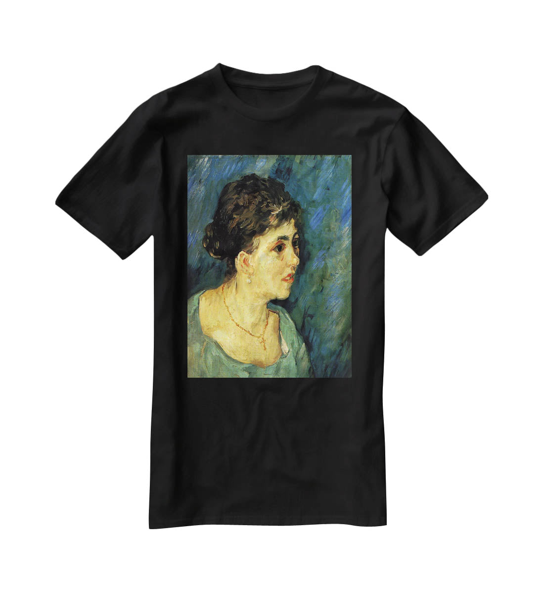 Portrait of Woman in Blue by Van Gogh T-Shirt - Canvas Art Rocks - 1