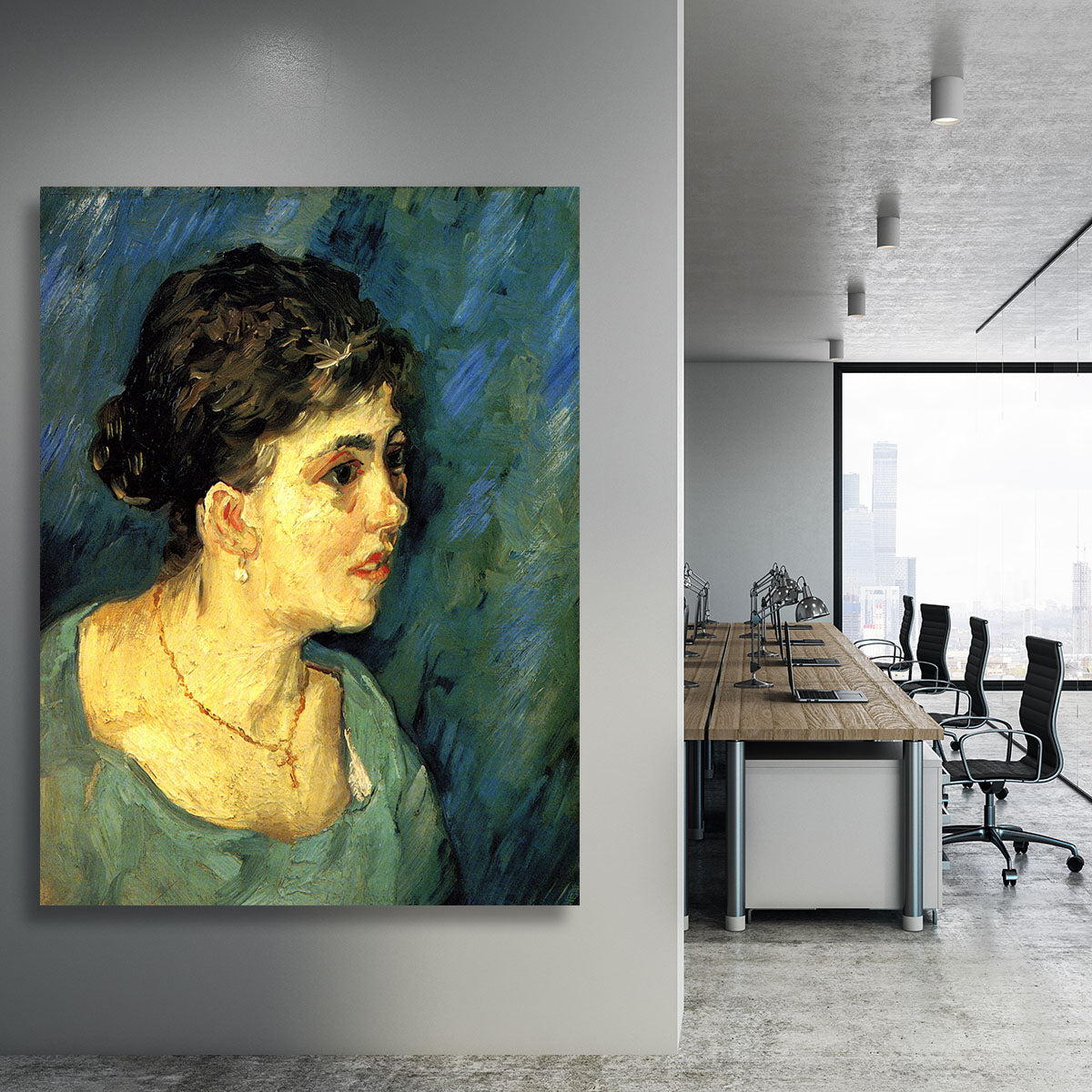Portrait of Woman in Blue by Van Gogh Canvas Print or Poster - Canvas Art Rocks - 3