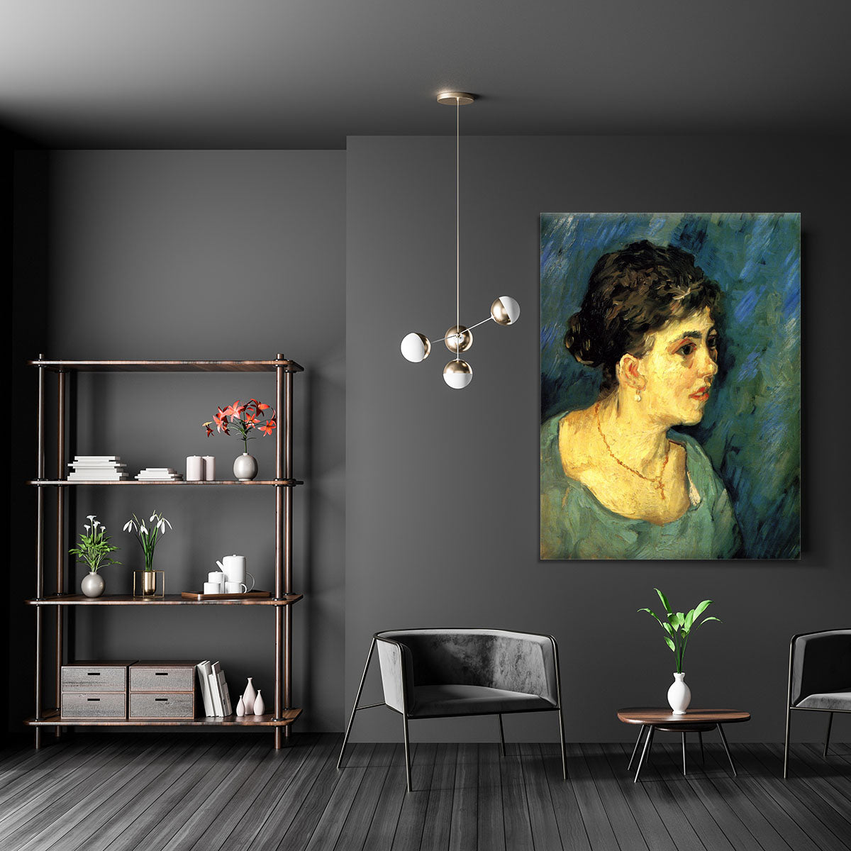 Portrait of Woman in Blue by Van Gogh Canvas Print or Poster - Canvas Art Rocks - 5