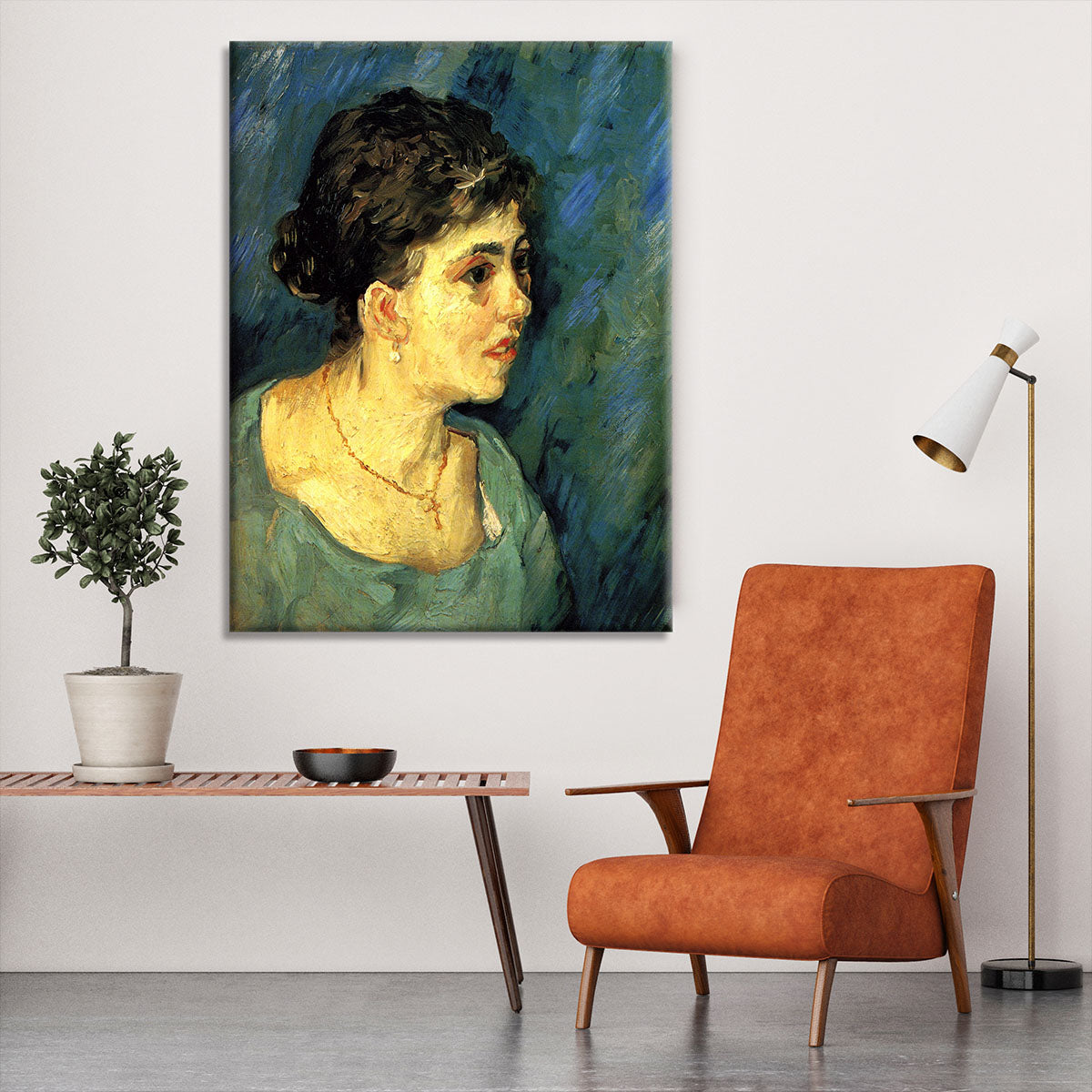 Portrait of Woman in Blue by Van Gogh Canvas Print or Poster - Canvas Art Rocks - 6
